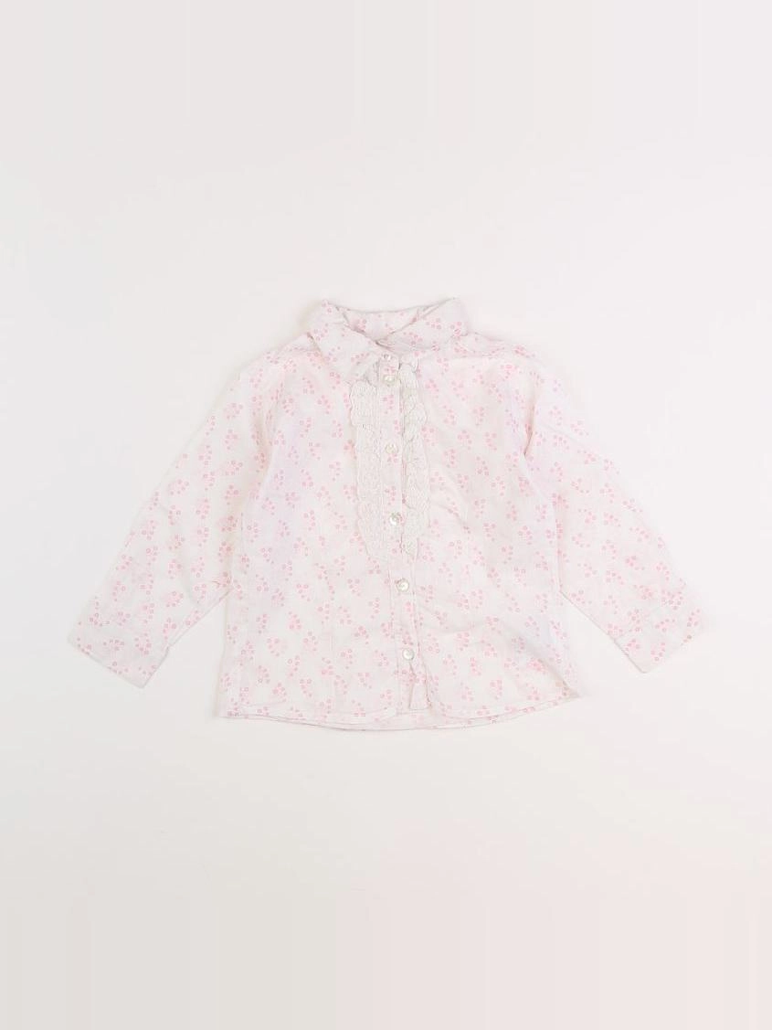 River Woods - blouse blanc, rose - 2 ans