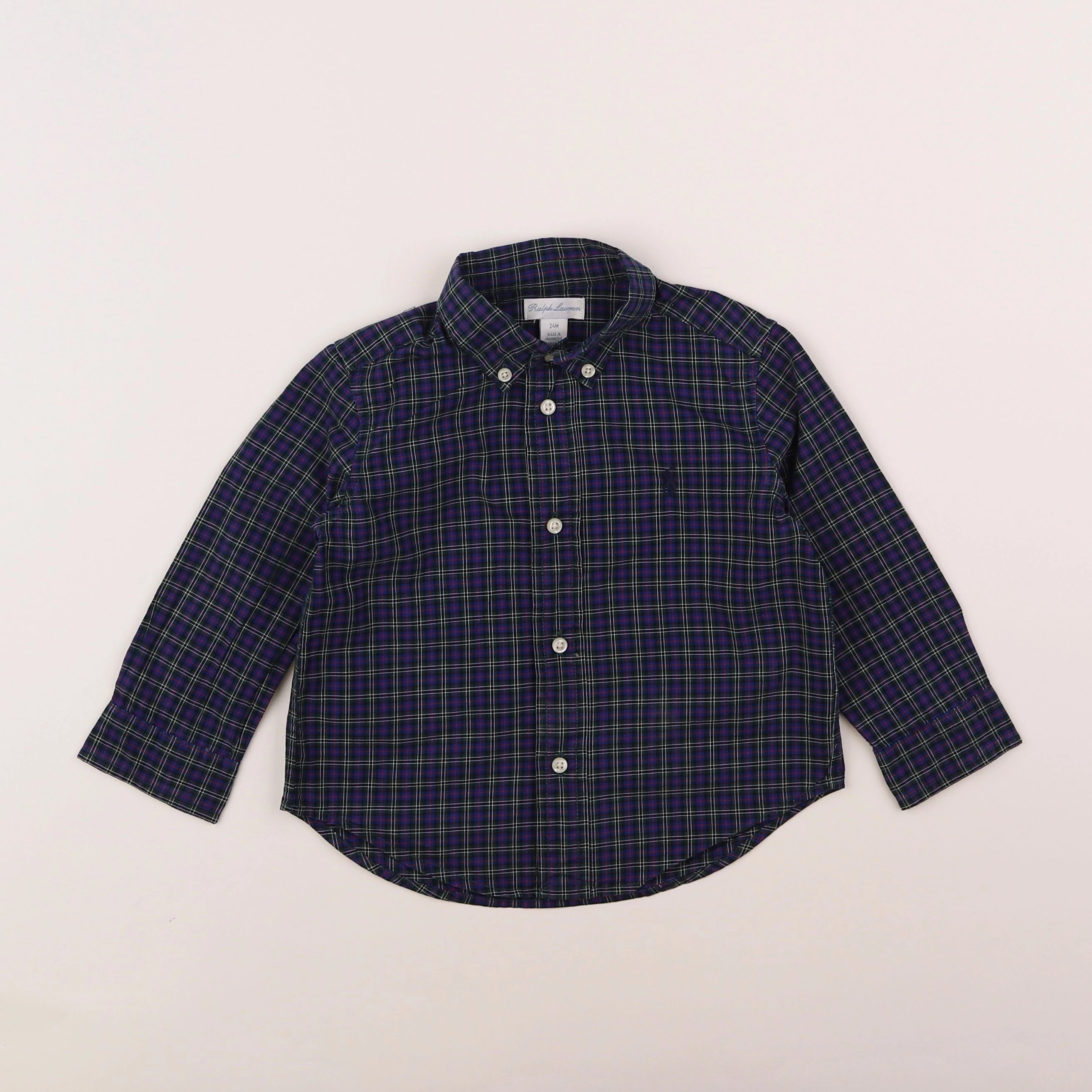 Jacadi - chemise bleu, vert - 2 ans