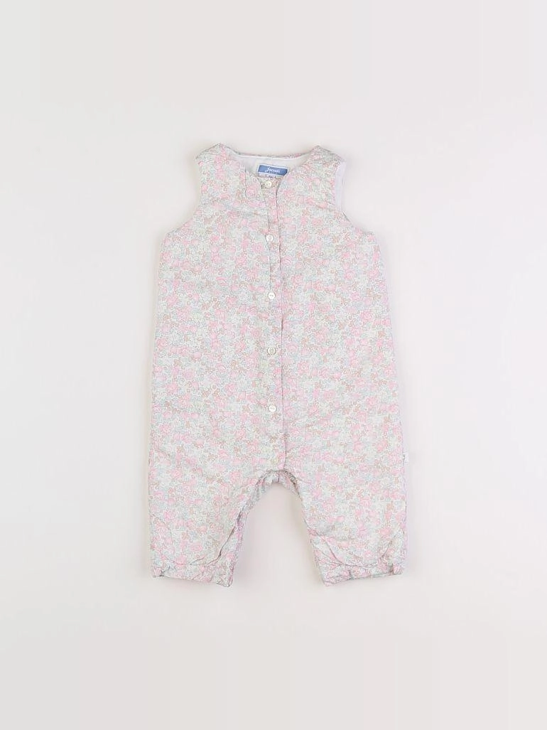 Jacadi - combinaison blanc, rose - 6 mois