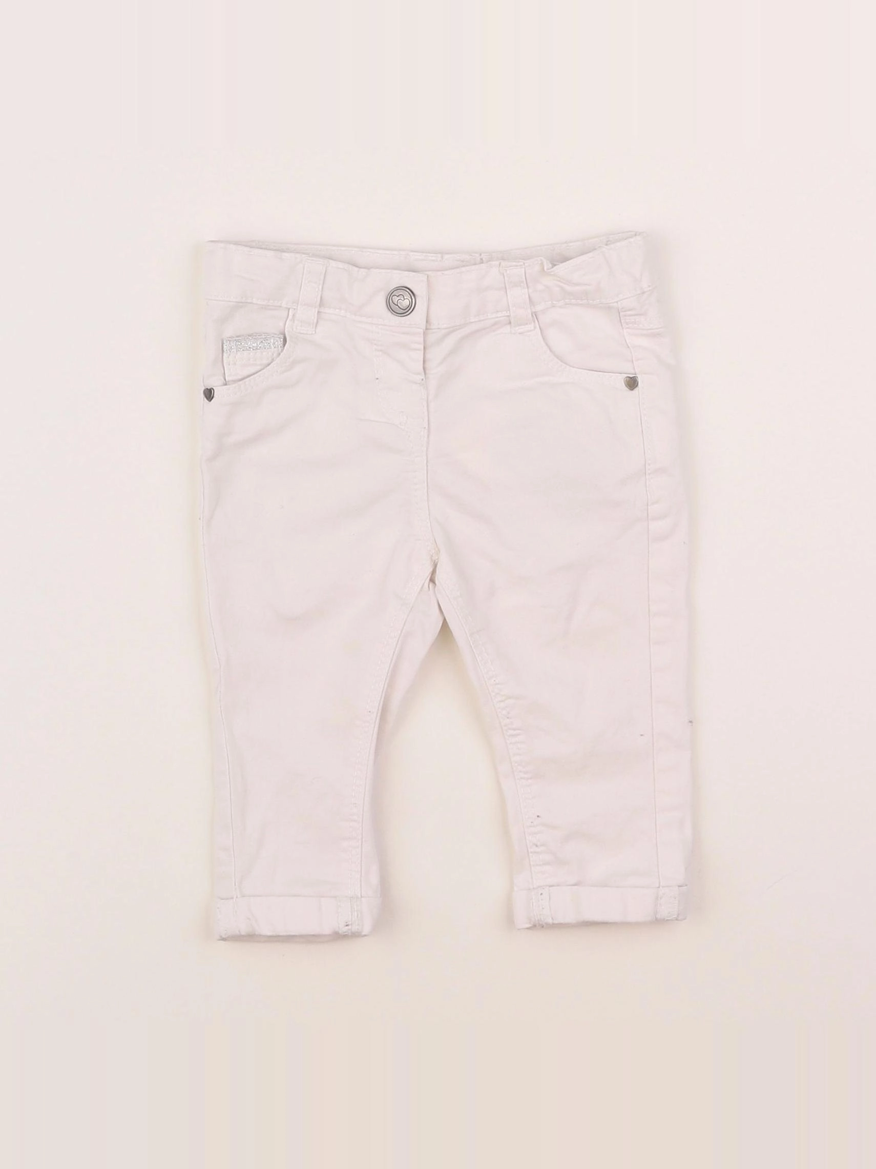 Tape à l'oeil - pantalon blanc - 6 mois