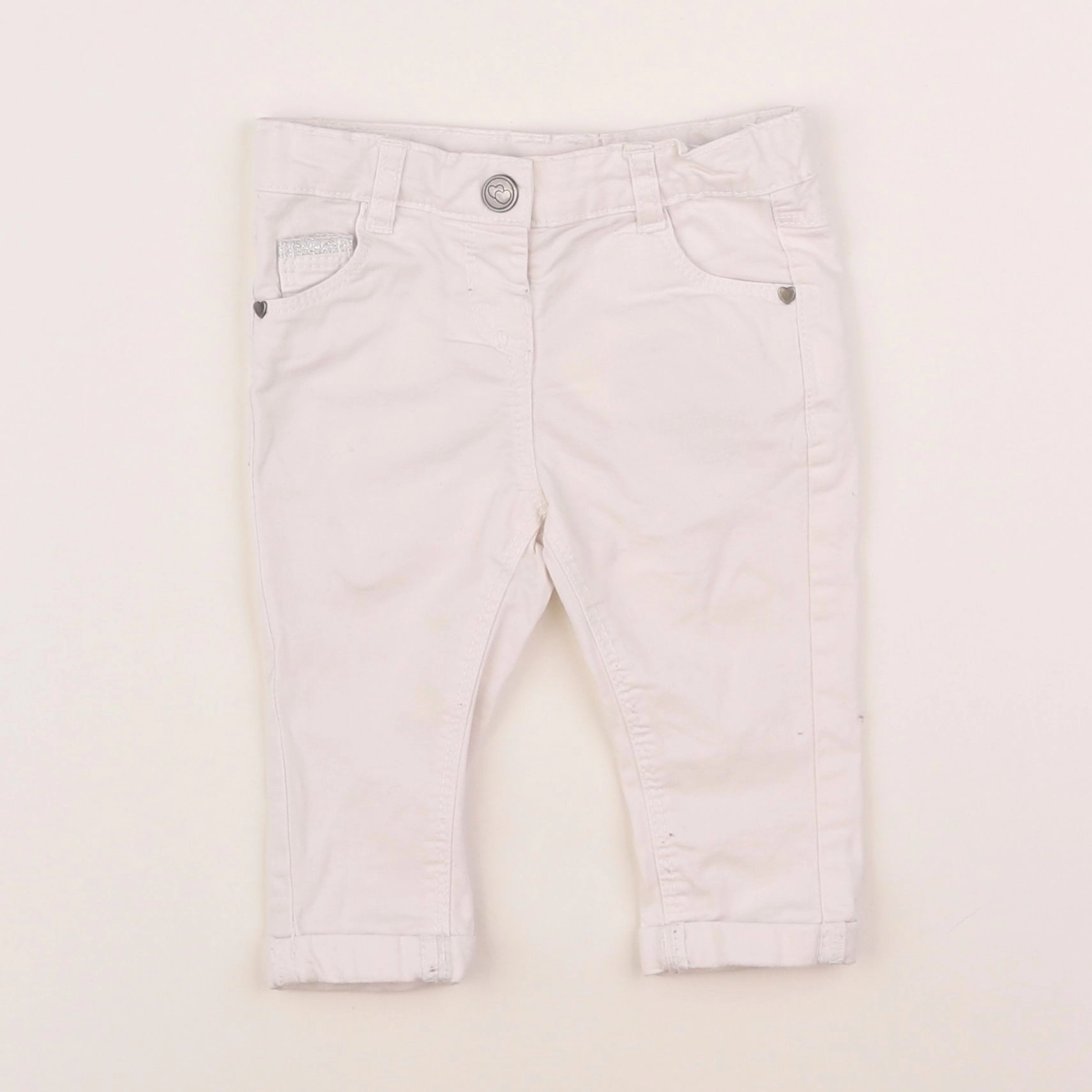 Tape à l'oeil - pantalon blanc - 6 mois