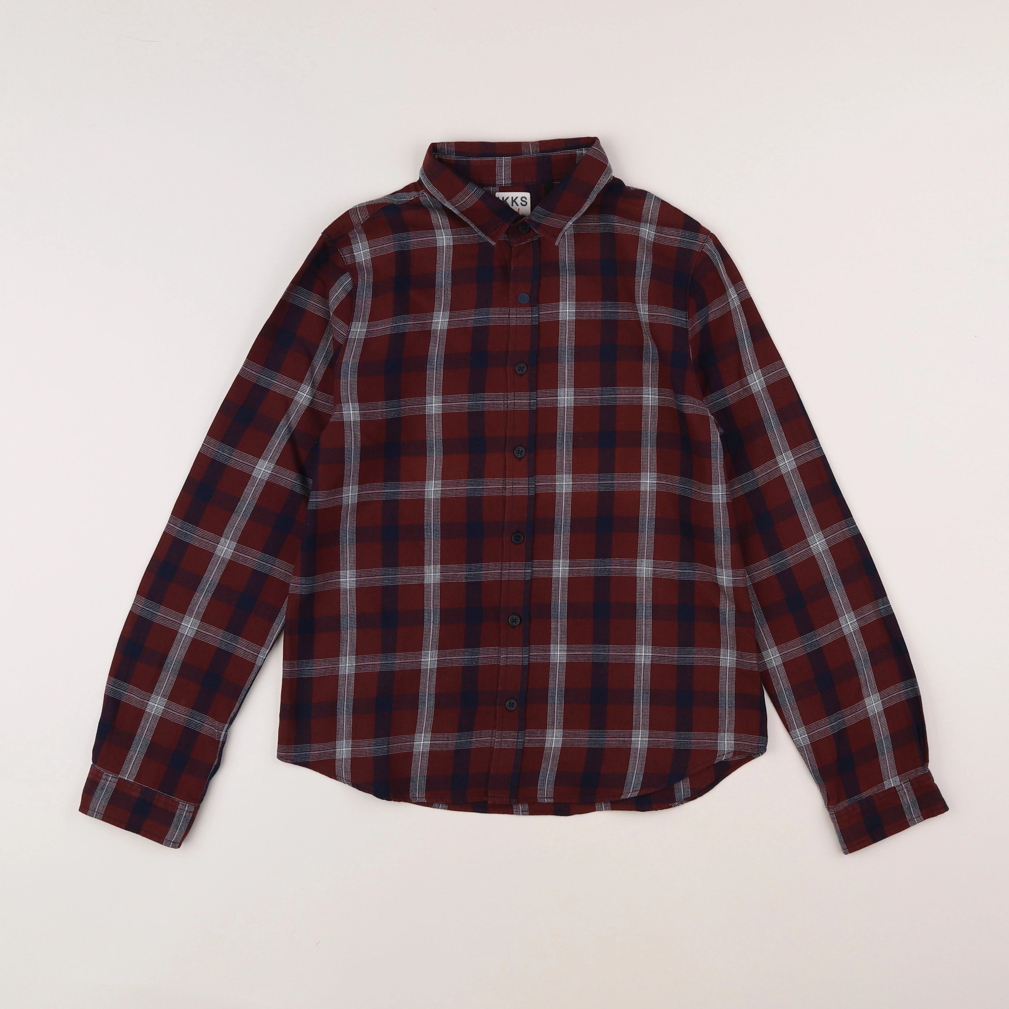 IKKS - chemise bleu, rouge - 12 ans