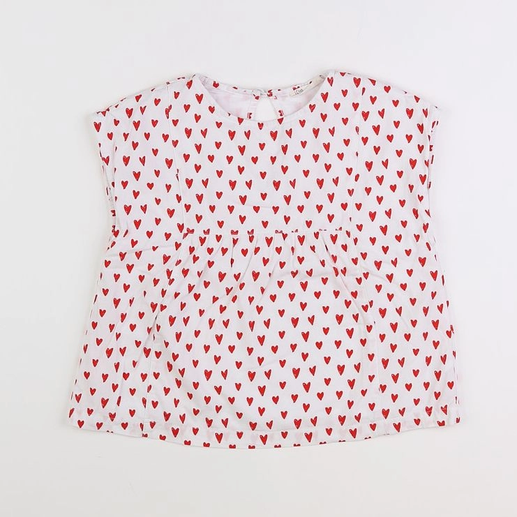 Little Cigogne - blouse rouge - 8 ans