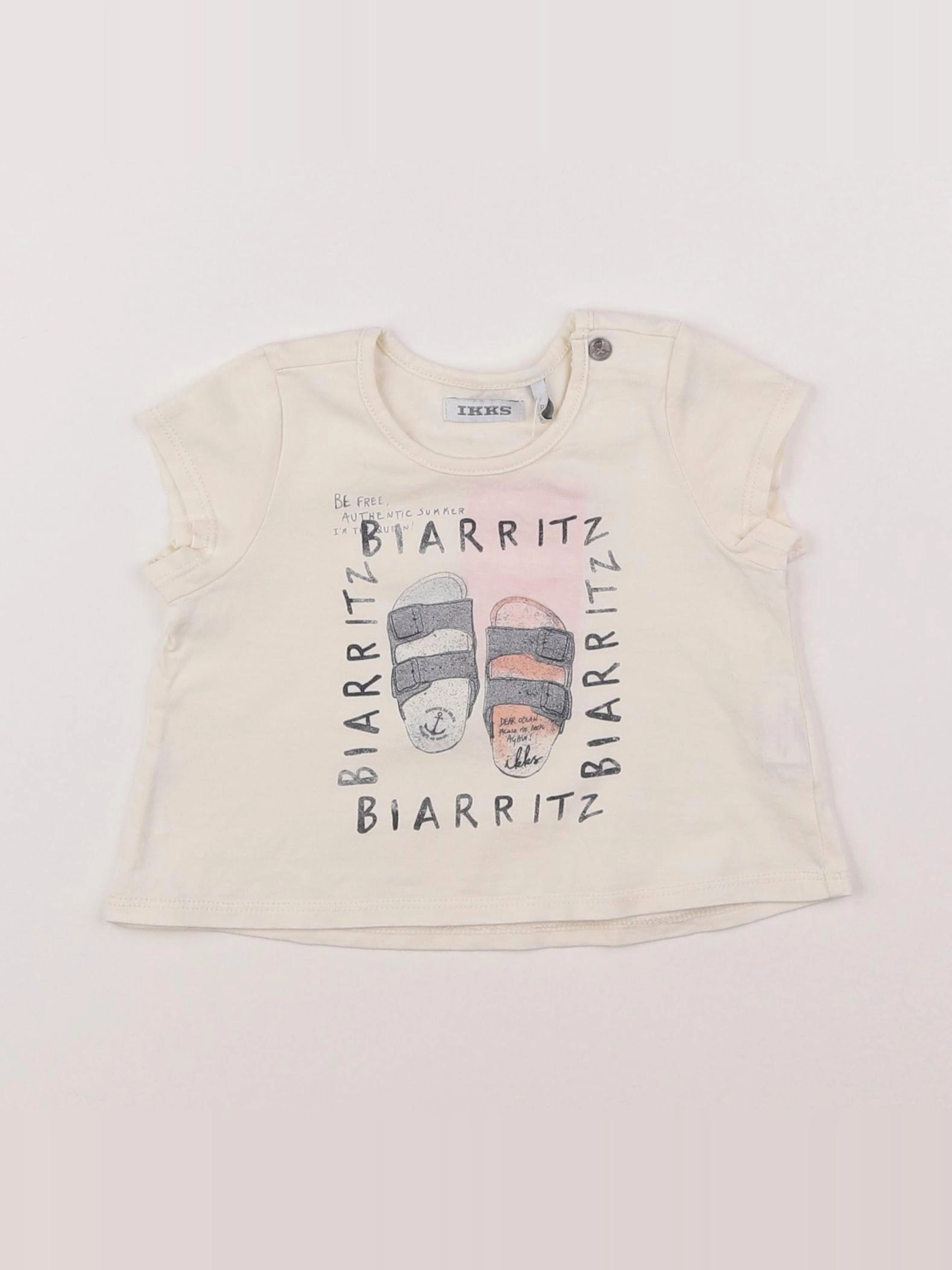 IKKS - tee-shirt blanc - 6 mois