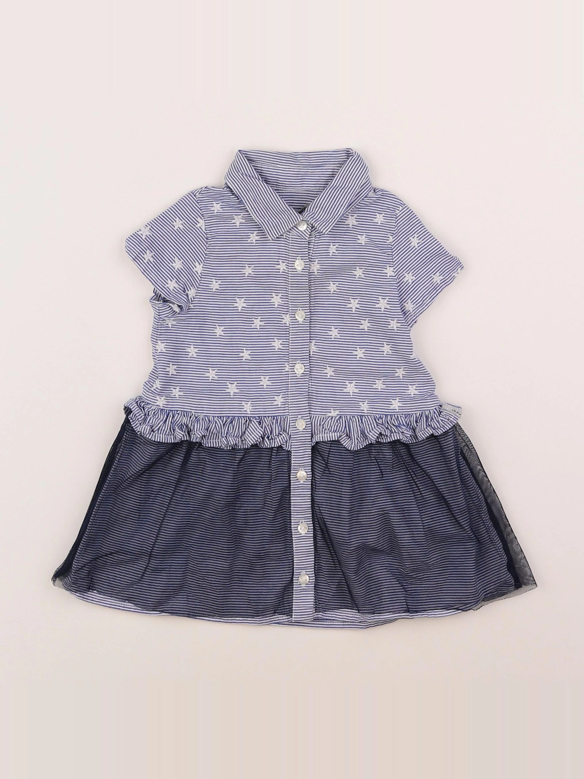 IKKS - robe bleu - 6 mois