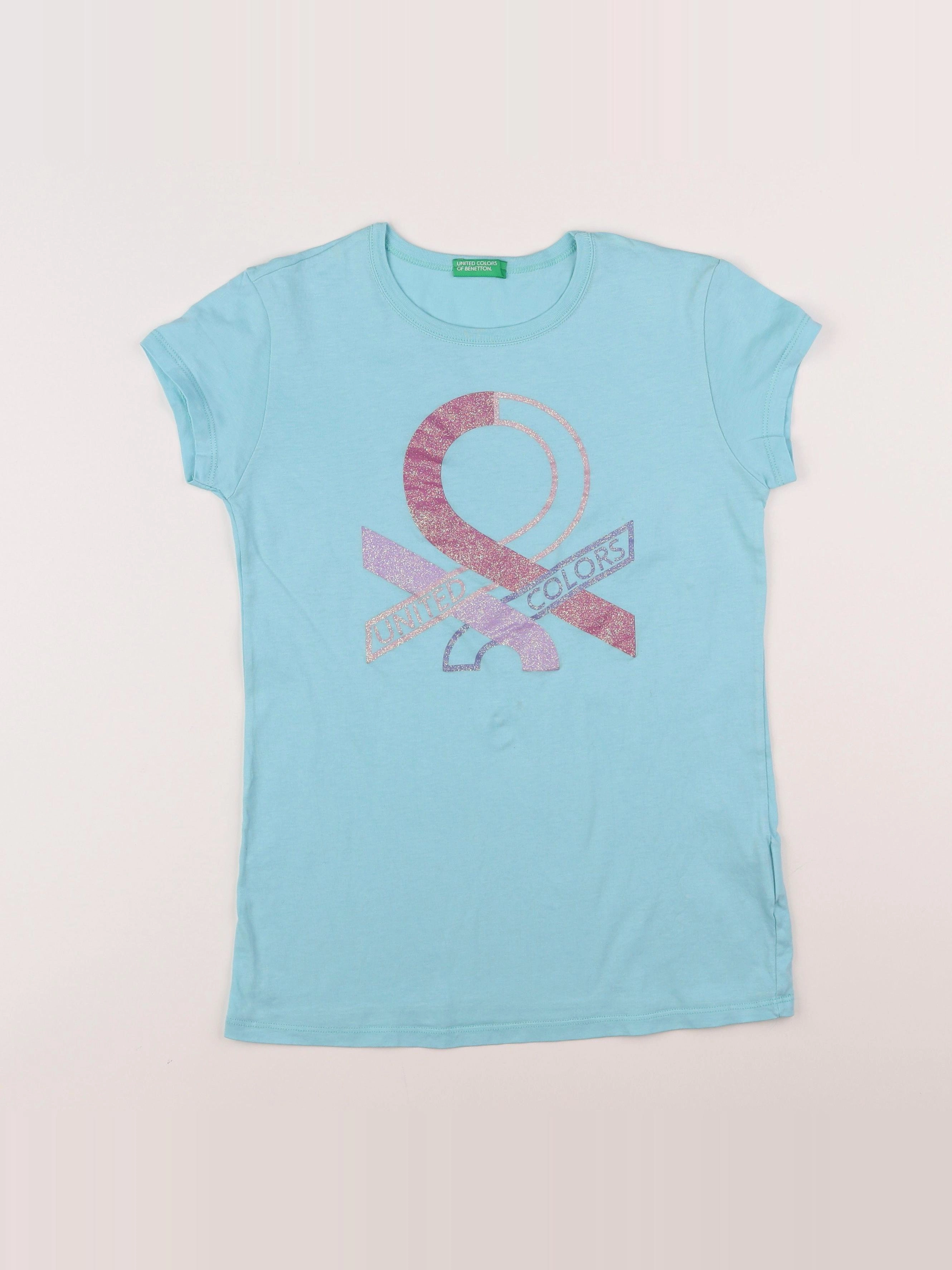 Benetton - tee-shirt bleu - 11/12 ans