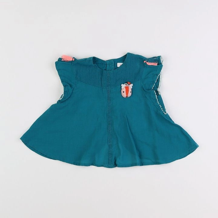 Catimini - blouse bleu - 2 ans