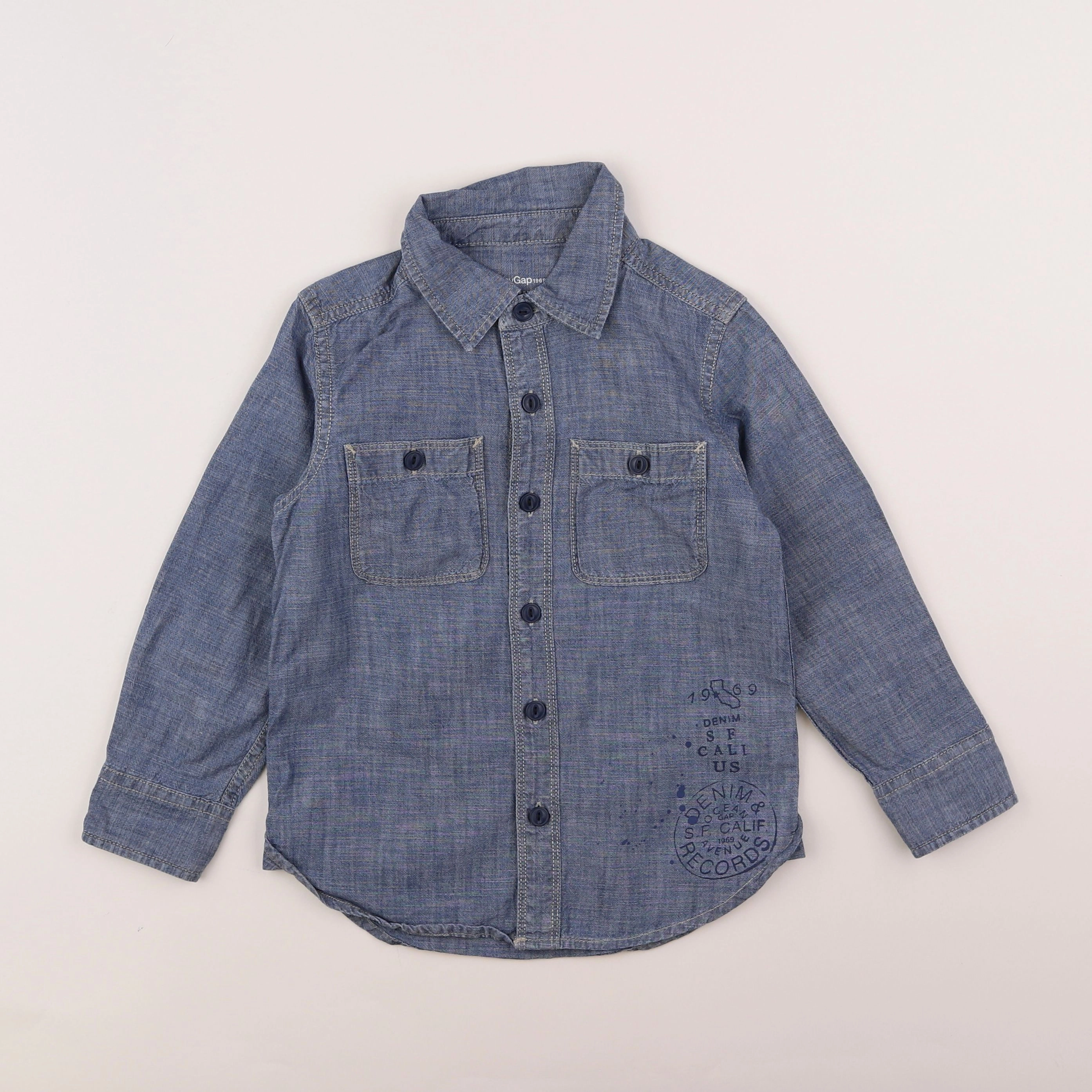 GAP - chemise bleu - 4 ans