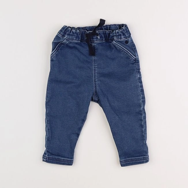 Petit Bateau - pantalon bleu - 12 mois