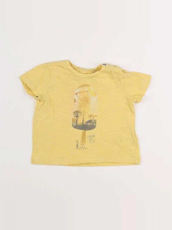 IKKS - tee-shirt jaune - 12 mois