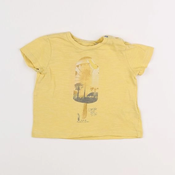 IKKS - tee-shirt jaune - 12 mois