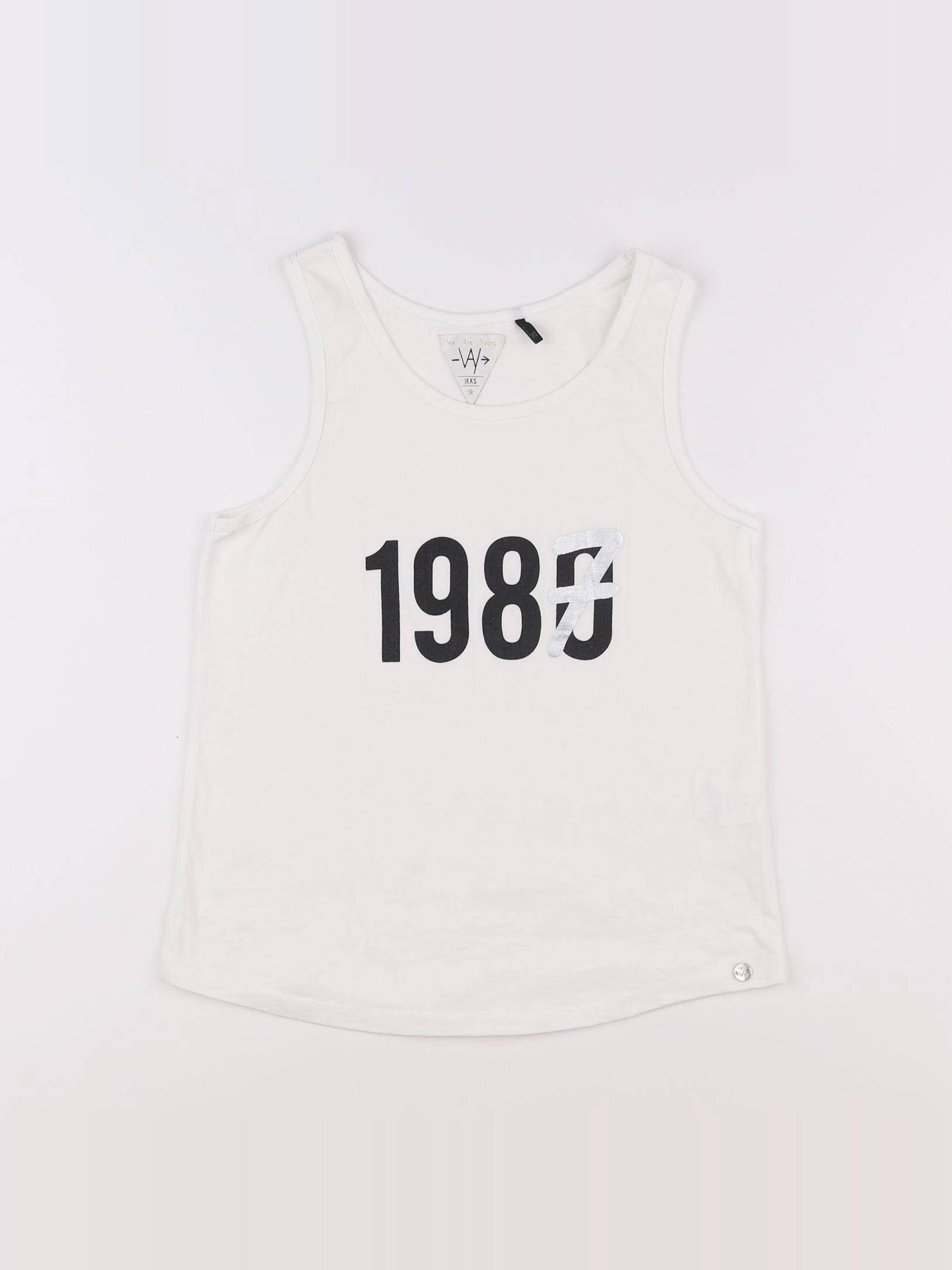 IKKS - débardeur blanc, argent - 12 ans