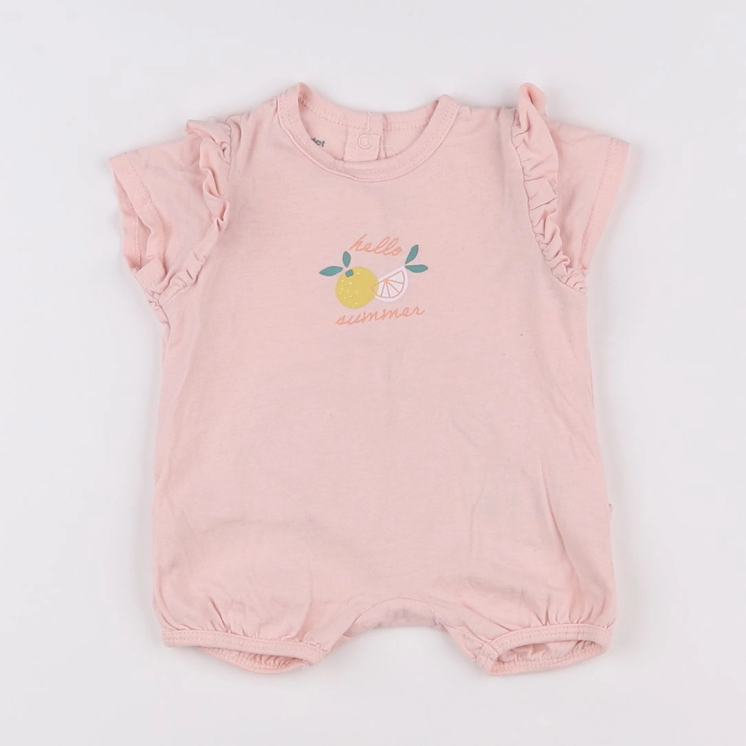 Vertbaudet - pyjama coton rose - 1 mois