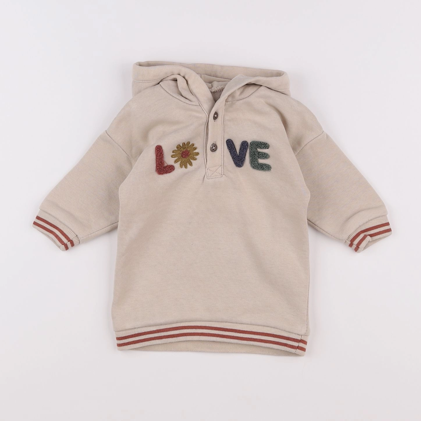 Vertbaudet - robe beige - 6 mois