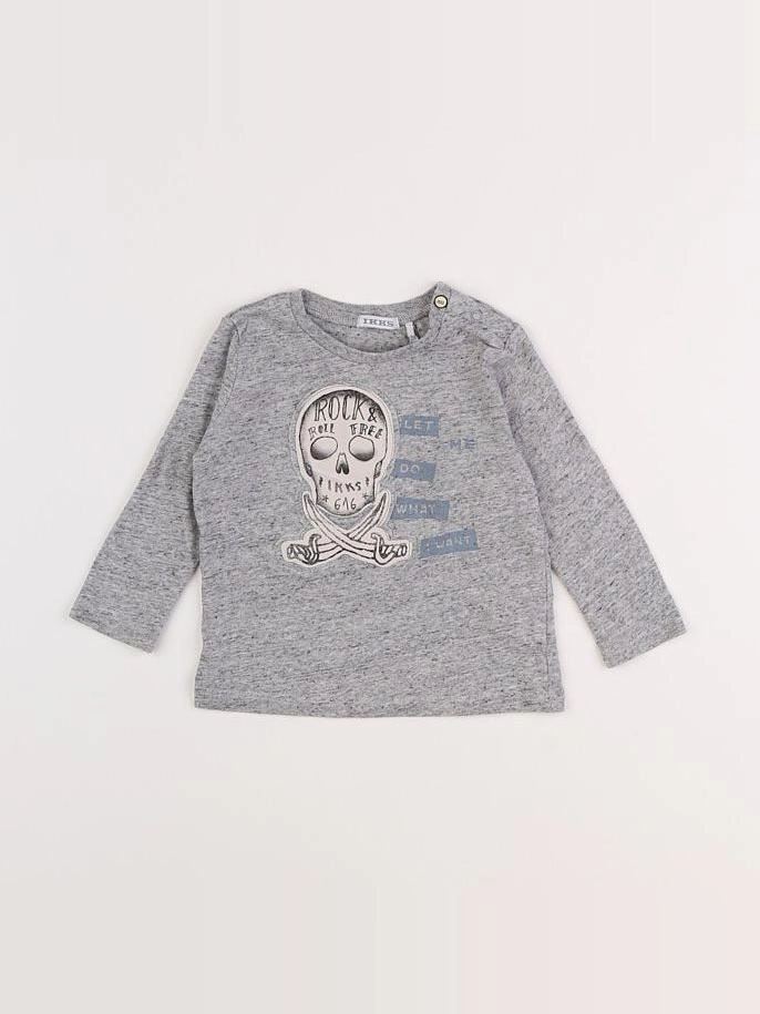 IKKS - tee-shirt gris - 12 mois