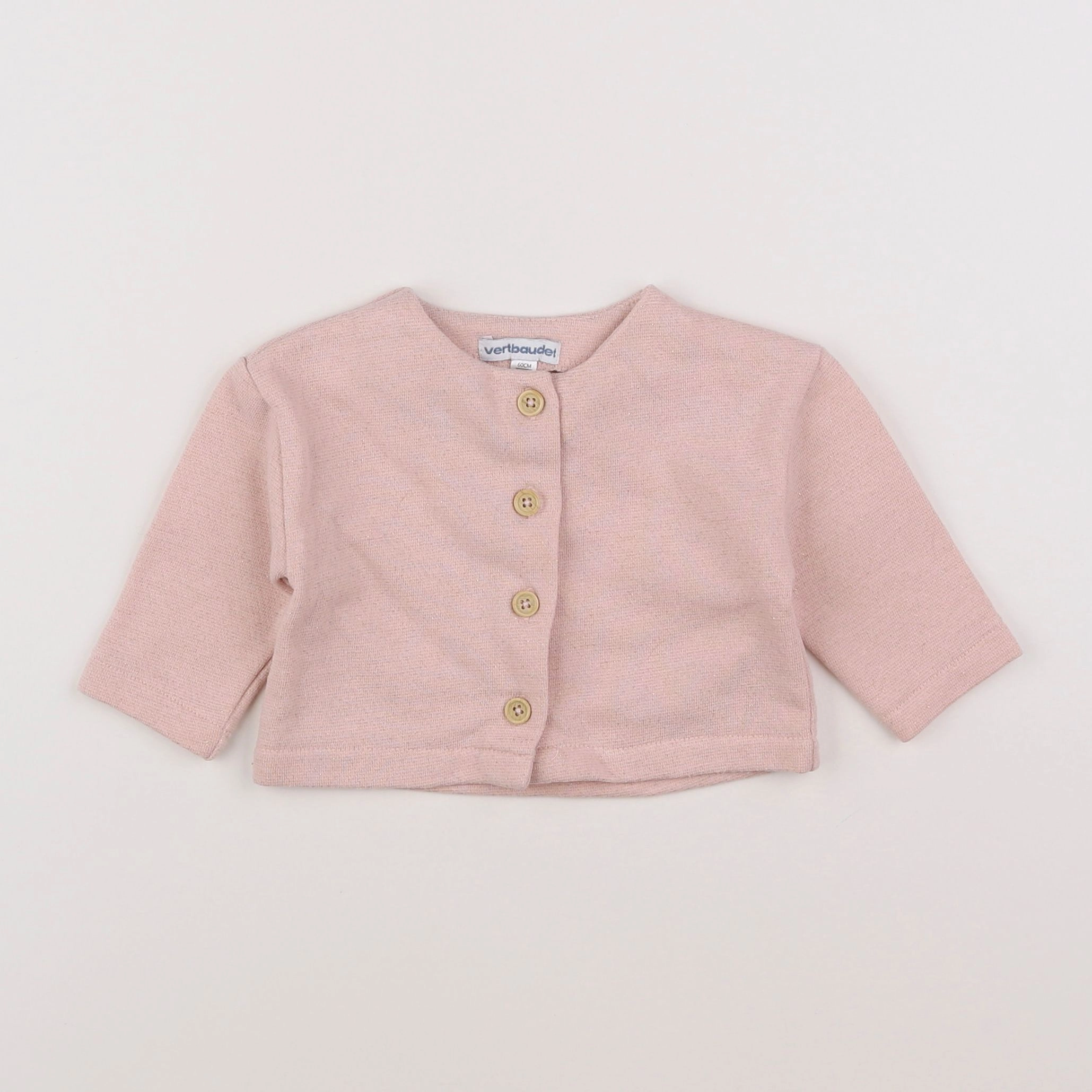 Vertbaudet - gilet rose - 3 mois