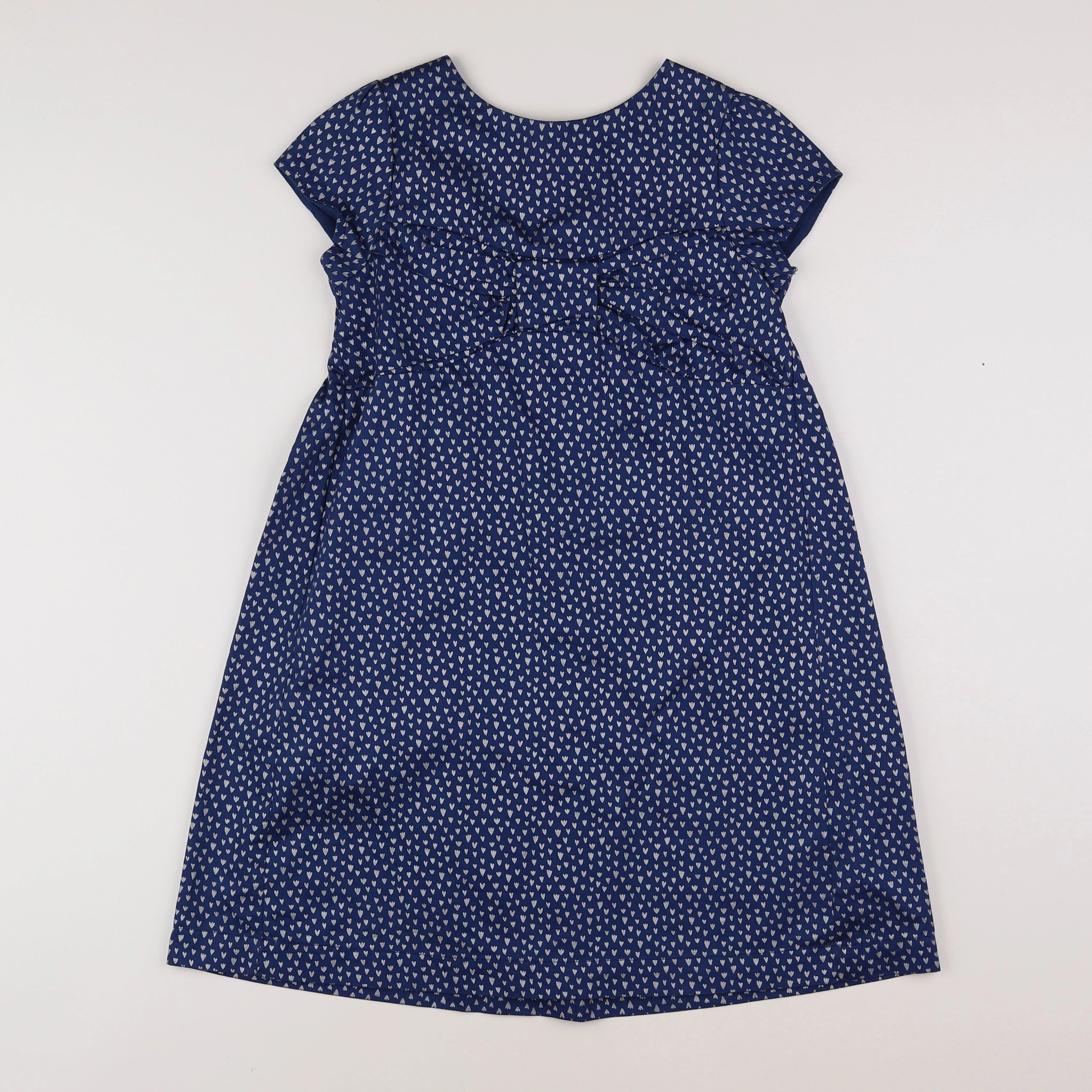 Vertbaudet - robe bleu, argent - 10 ans