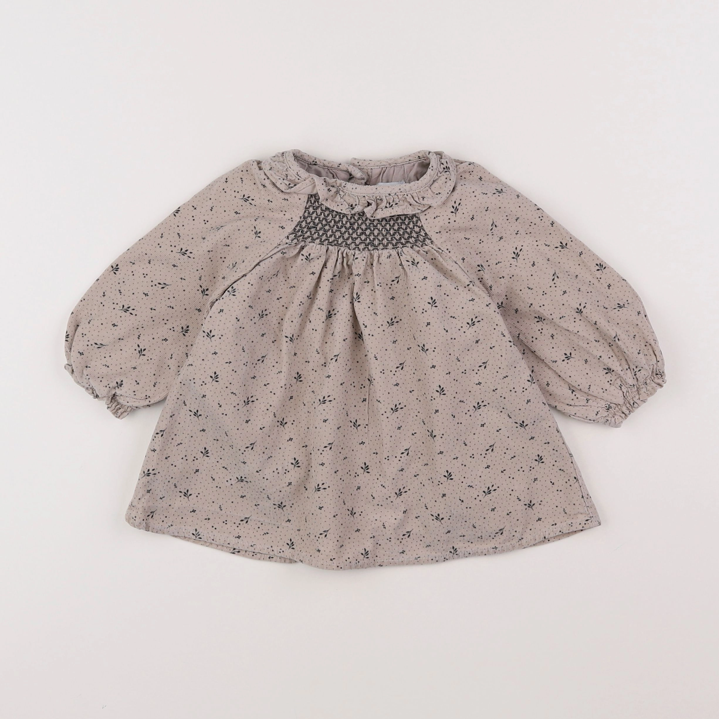 Vertbaudet - robe marron - 12 mois