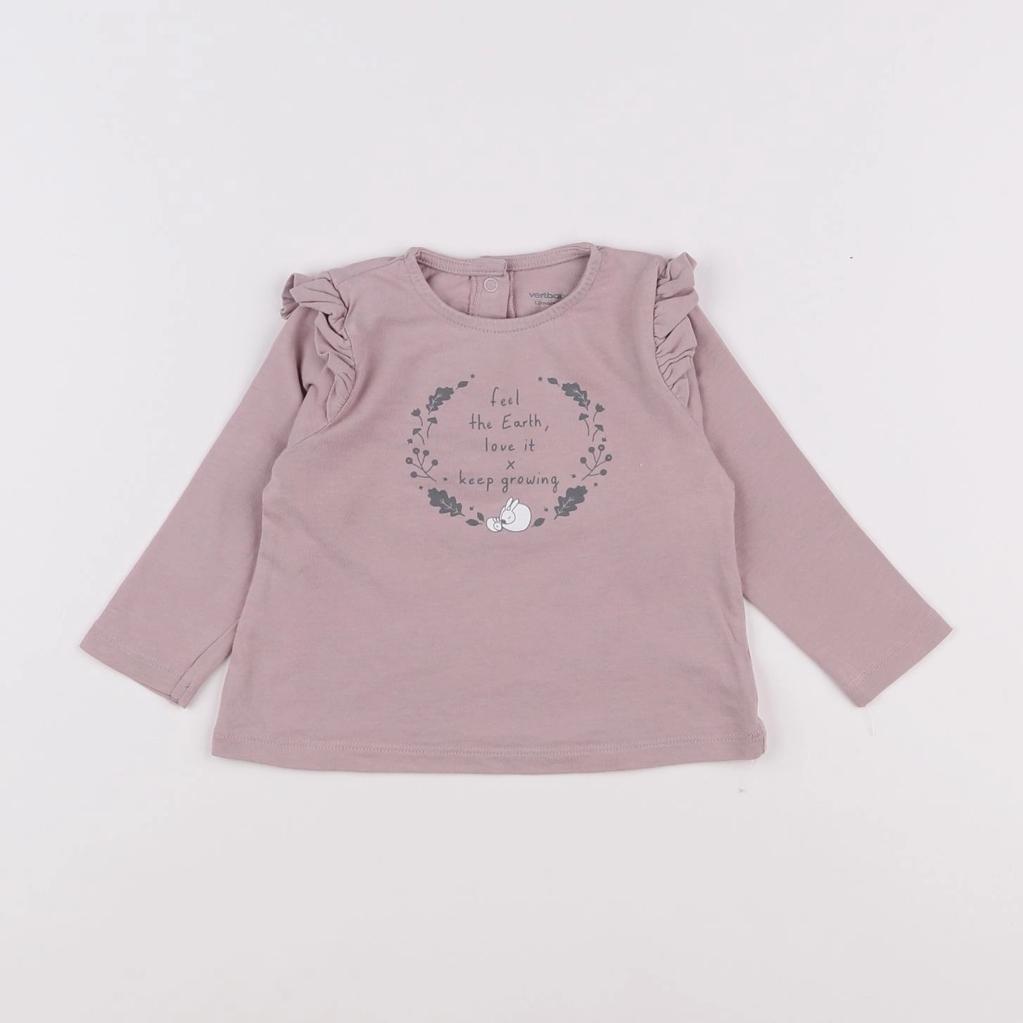 Vertbaudet - tee-shirt violet - 12 mois