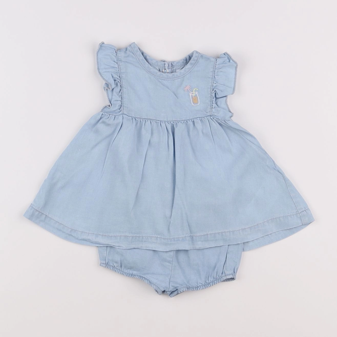 Vertbaudet - robe bleu - 1 mois