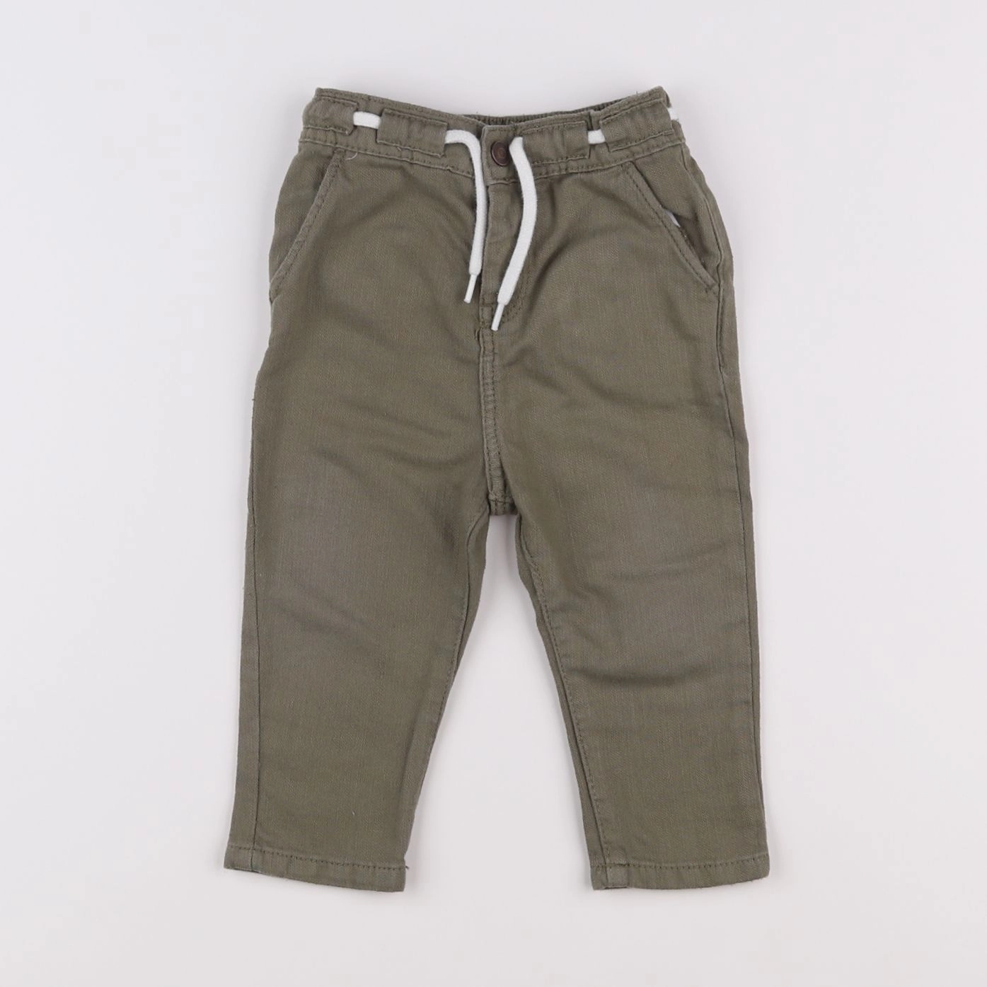 Vertbaudet - pantalon vert - 12 mois