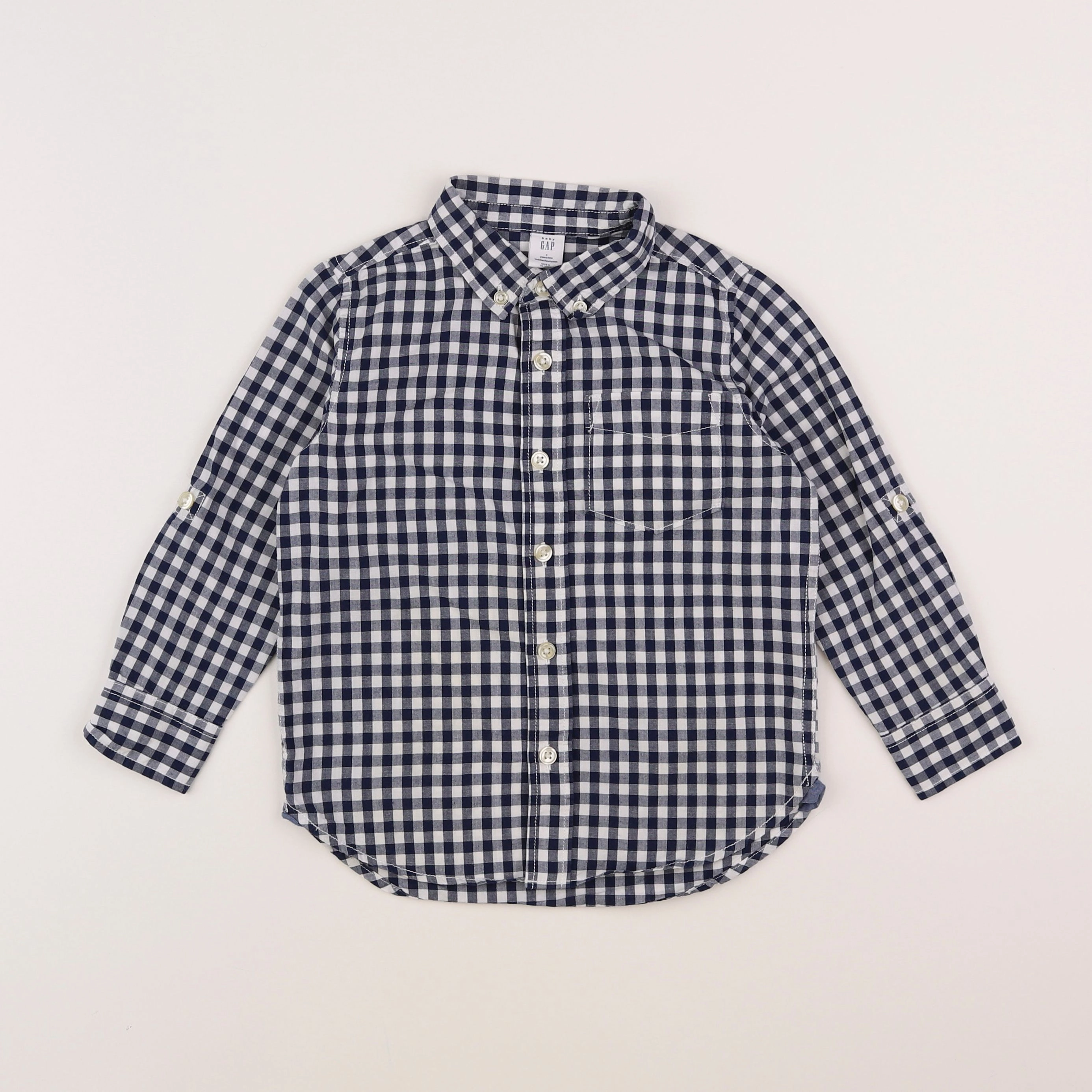 GAP - chemise blanc, bleu - 4 ans