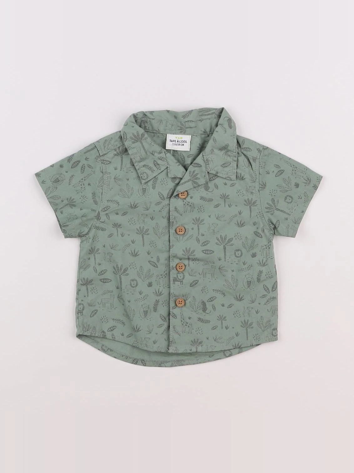 Tape à l'oeil - chemise vert - 3 mois