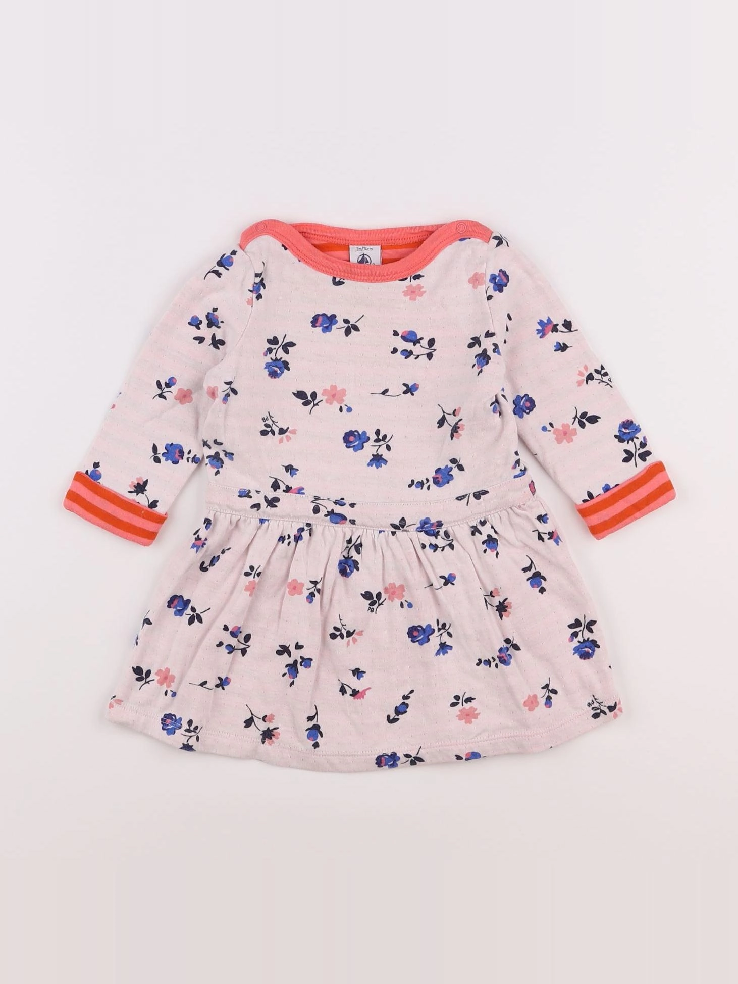 Petit Bateau - robe rose - 12 mois