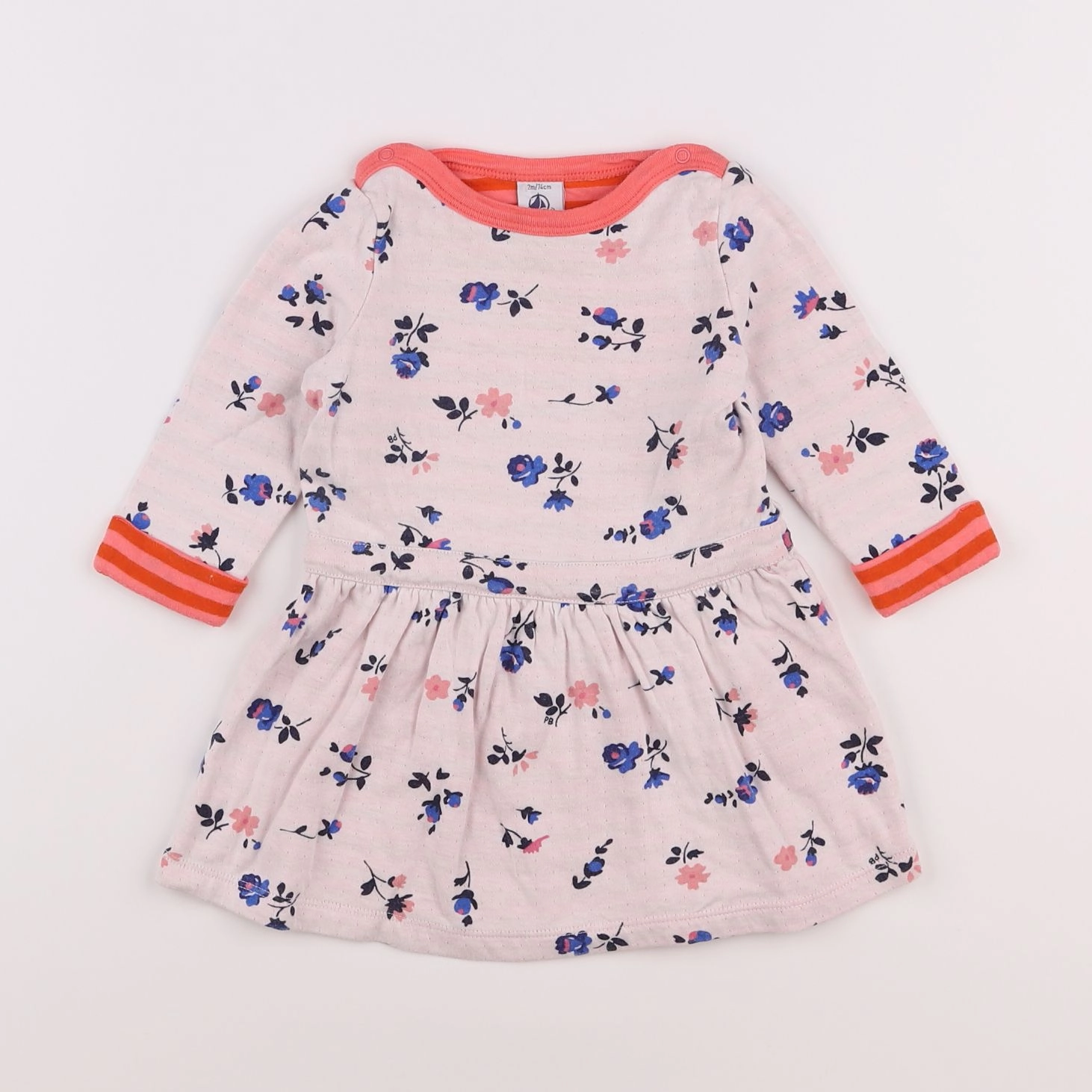 Petit Bateau - robe rose - 12 mois