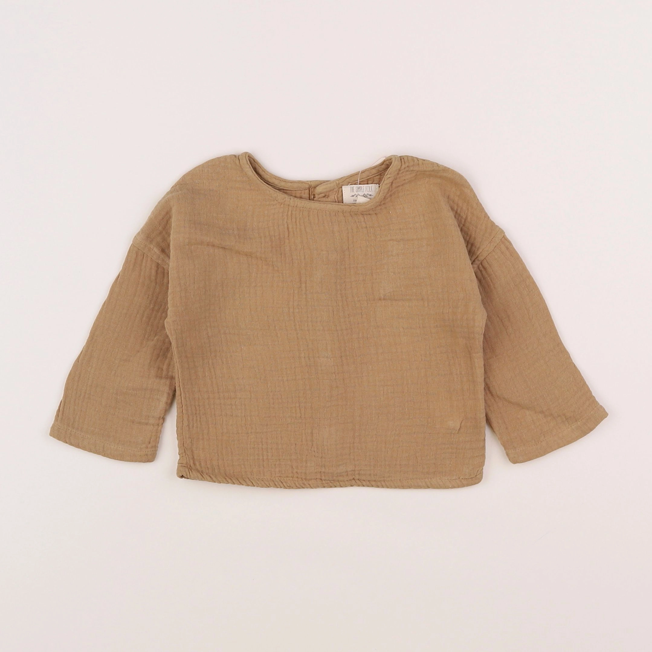 The Simple Folk - chemise marron - 3/6 mois