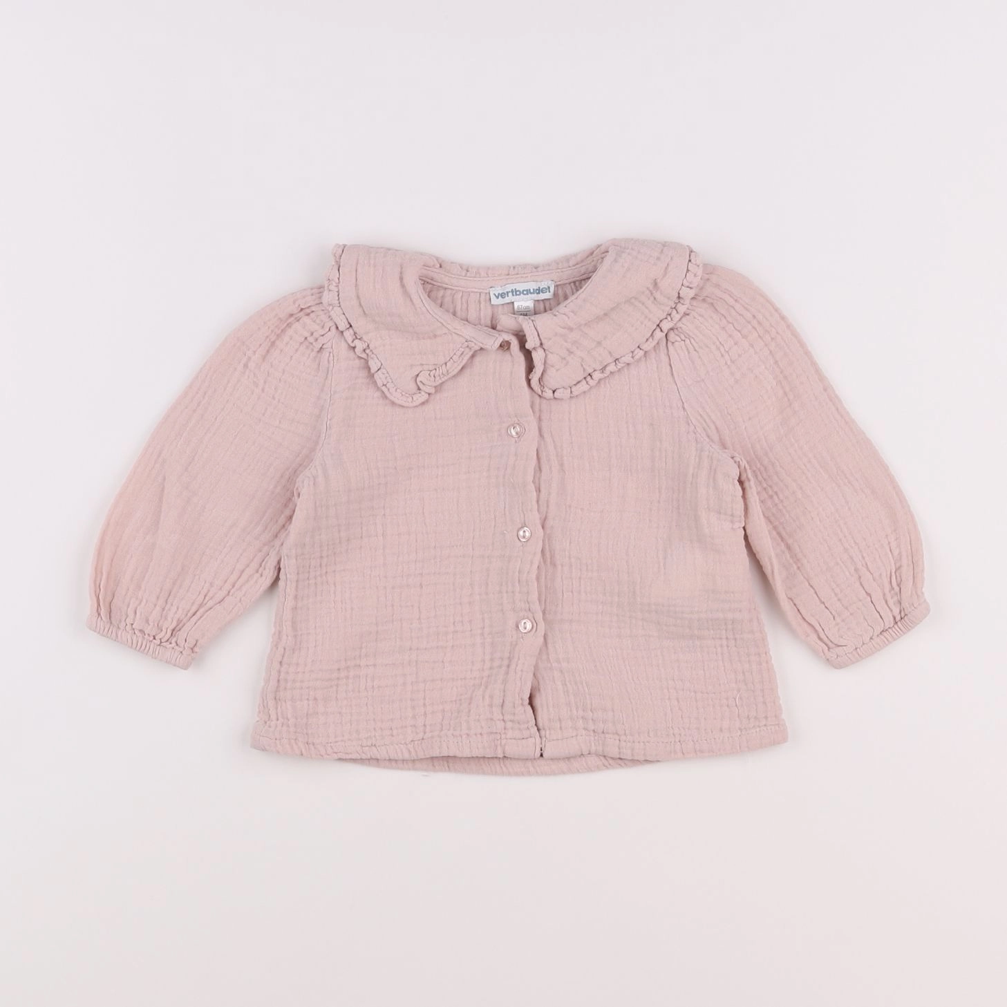 Vertbaudet - blouse rose - 6 mois