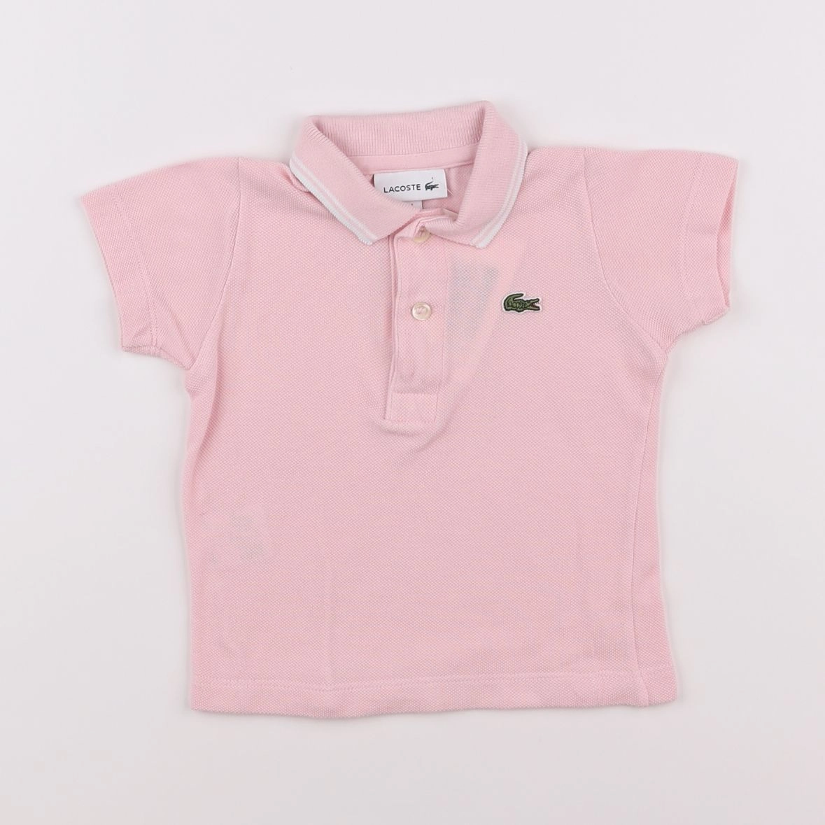 Lacoste - polo rose - 12 mois