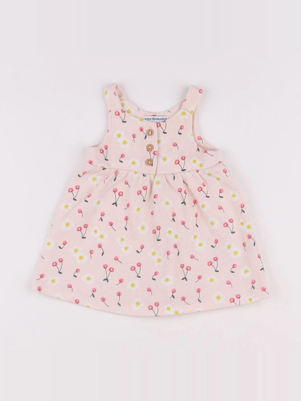 Vertbaudet - robe rose - 3 mois