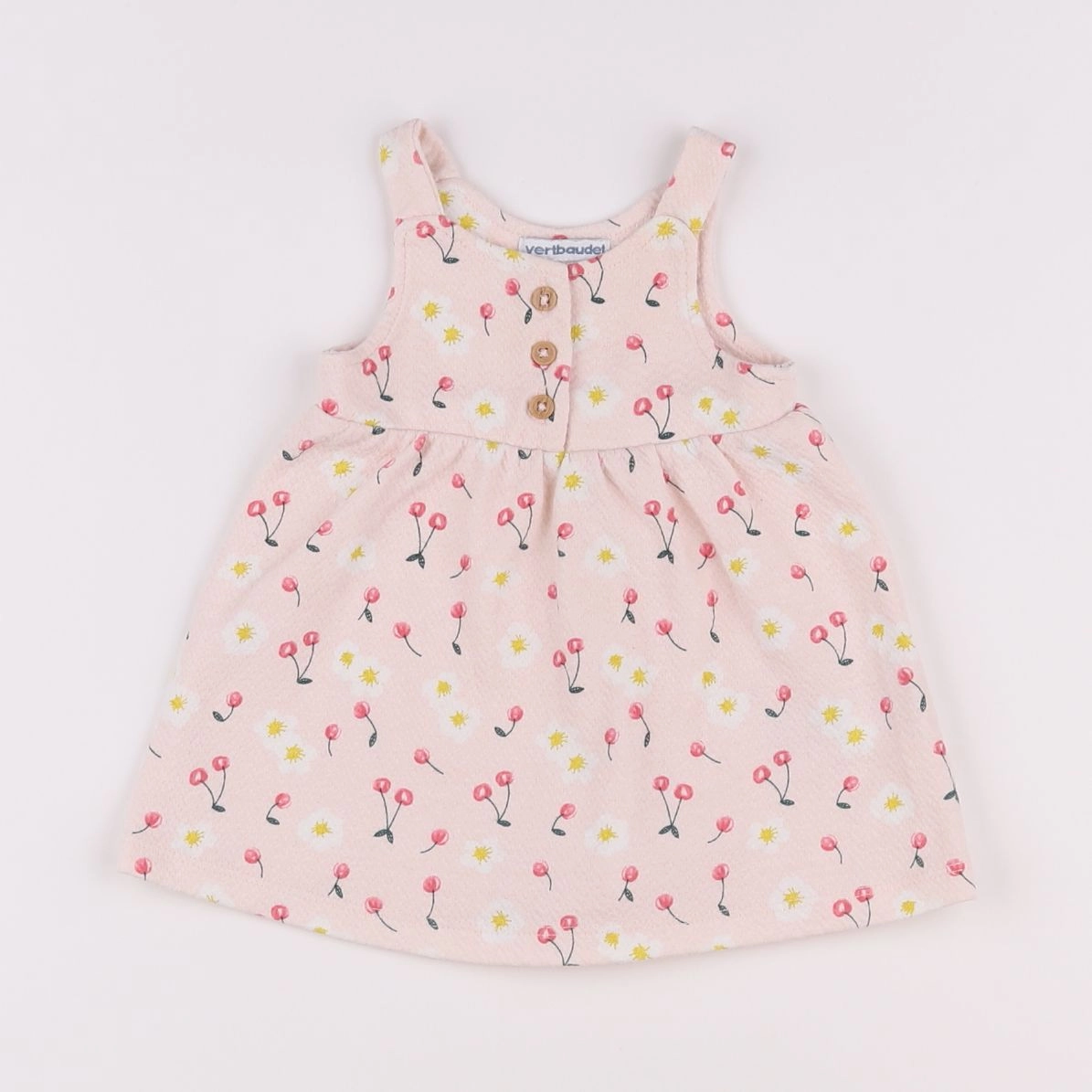 Vertbaudet - robe rose - 3 mois