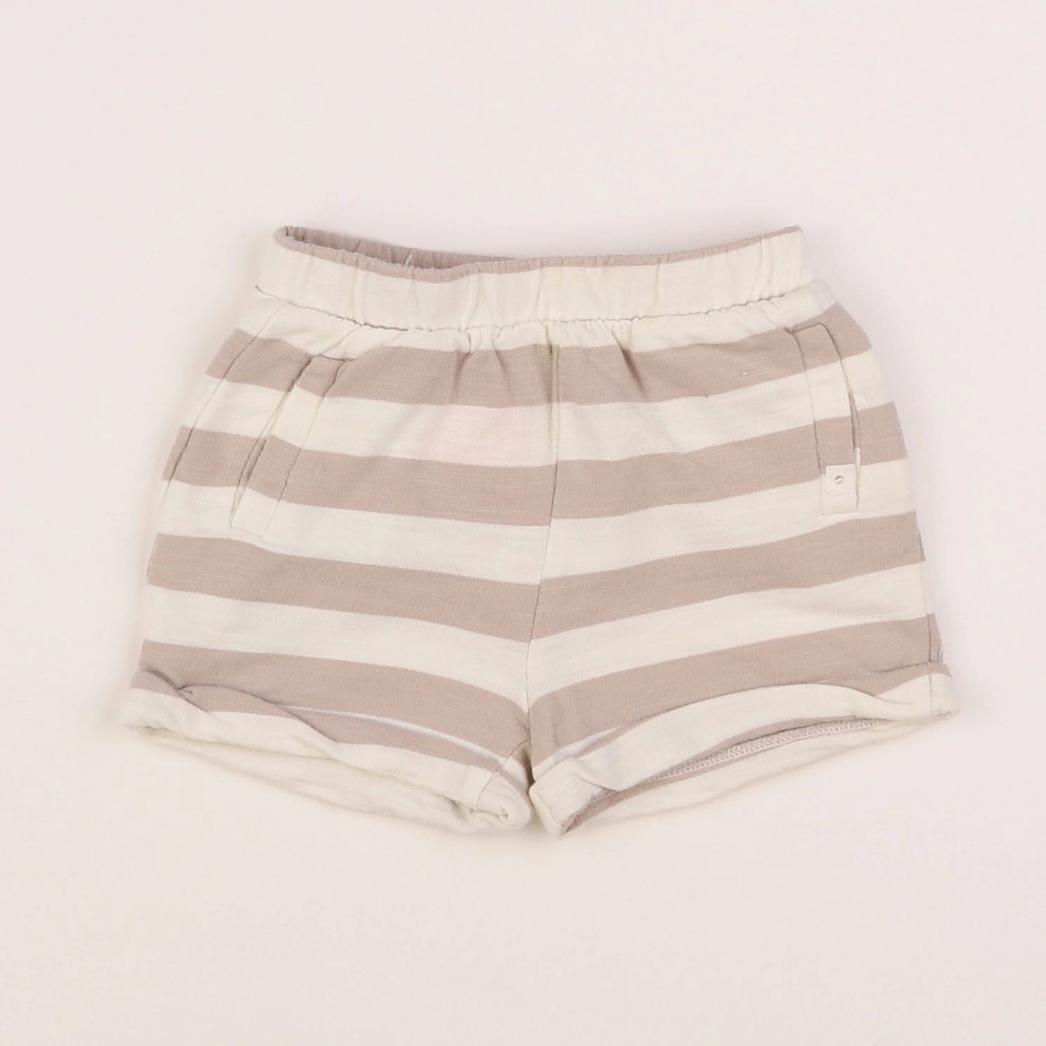 Absorba - short blanc, beige - 9 mois