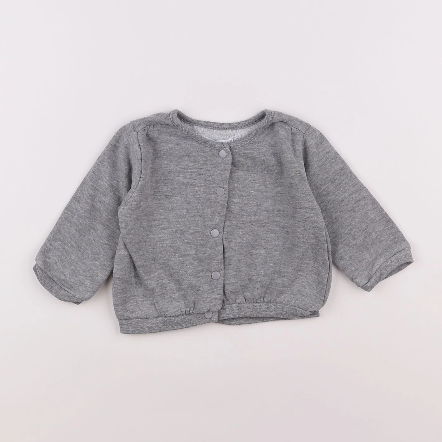 Vertbaudet - sweat gris - 9 mois