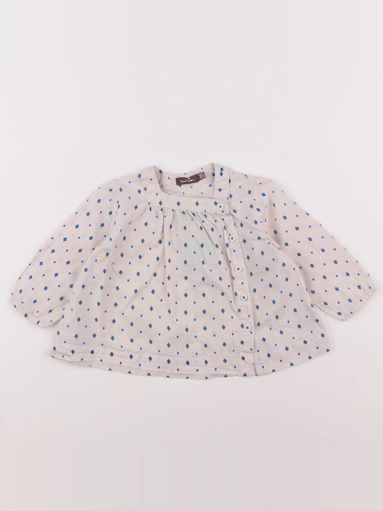 Boutchou - blouse gris, bleu - 9 mois