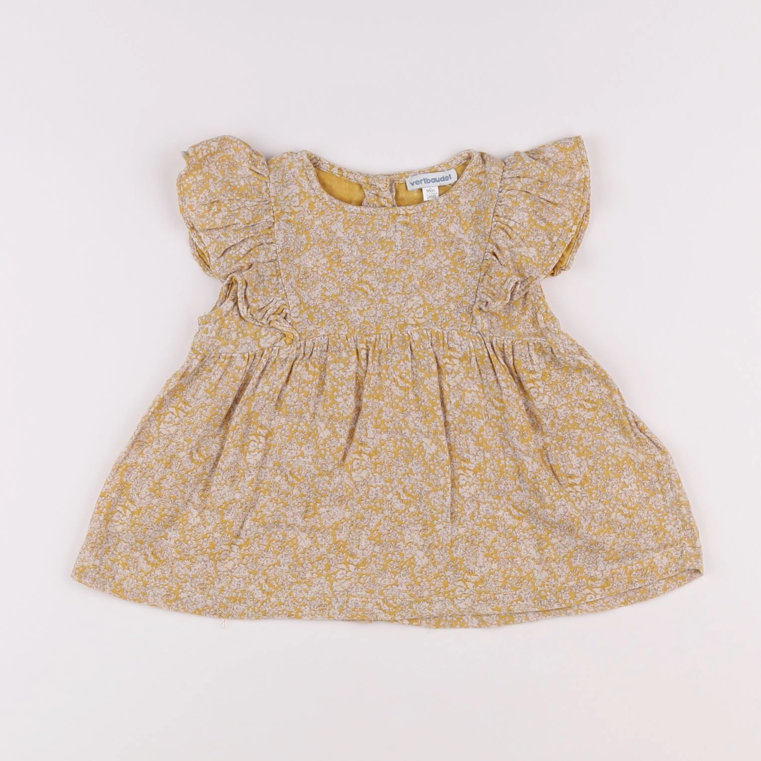 Vertbaudet - blouse jaune - 12 mois