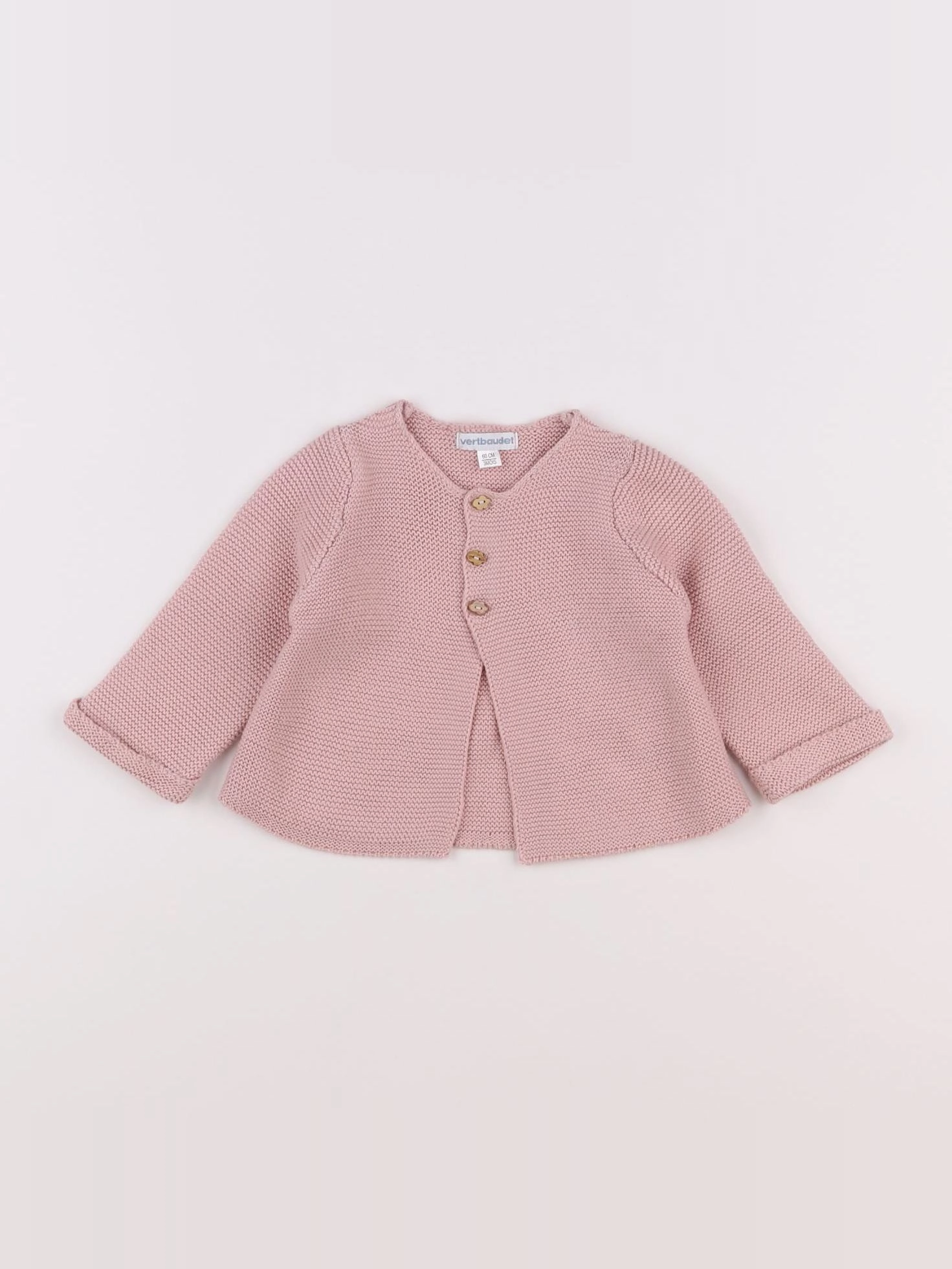 Vertbaudet - gilet rose - 3 mois