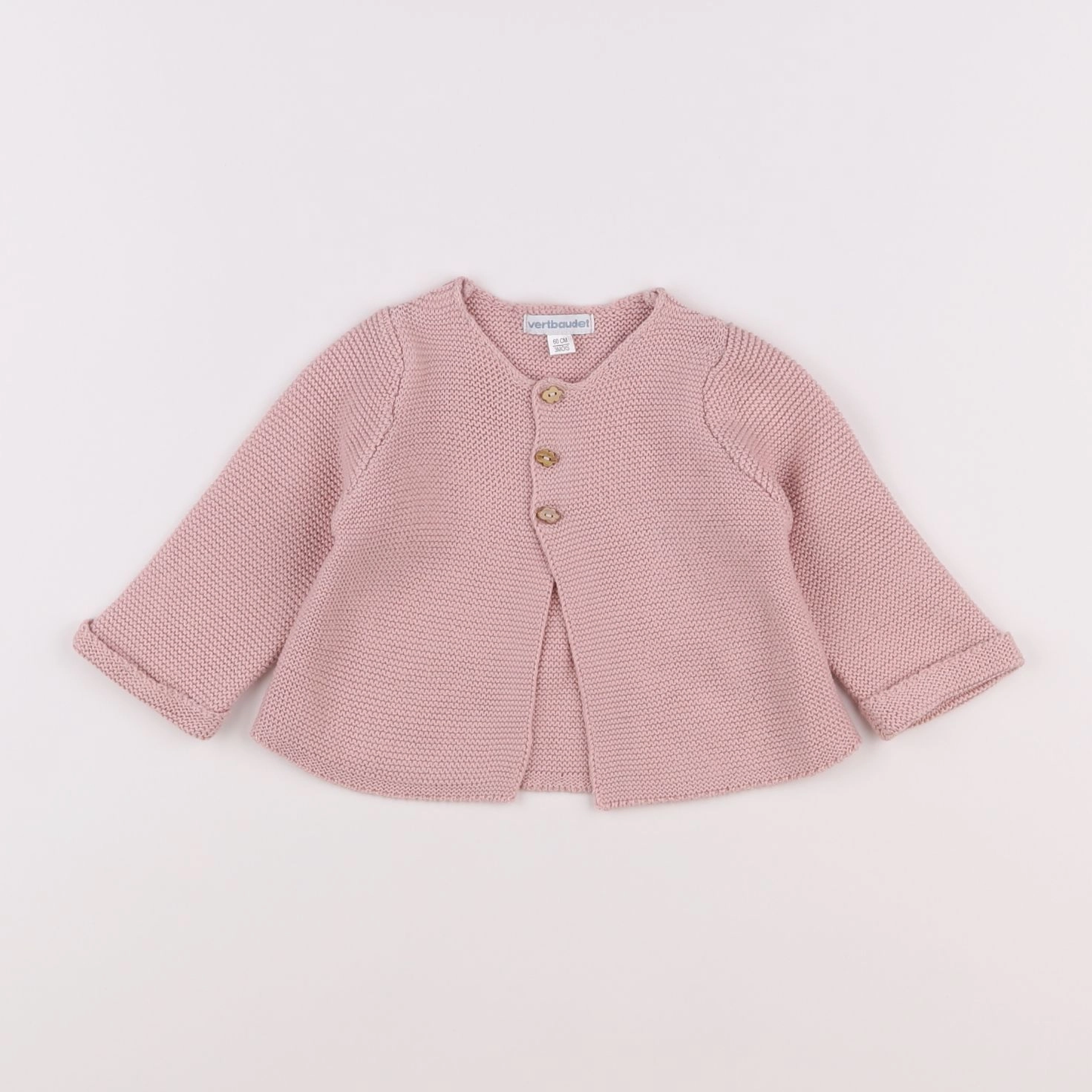 Vertbaudet - gilet rose - 3 mois