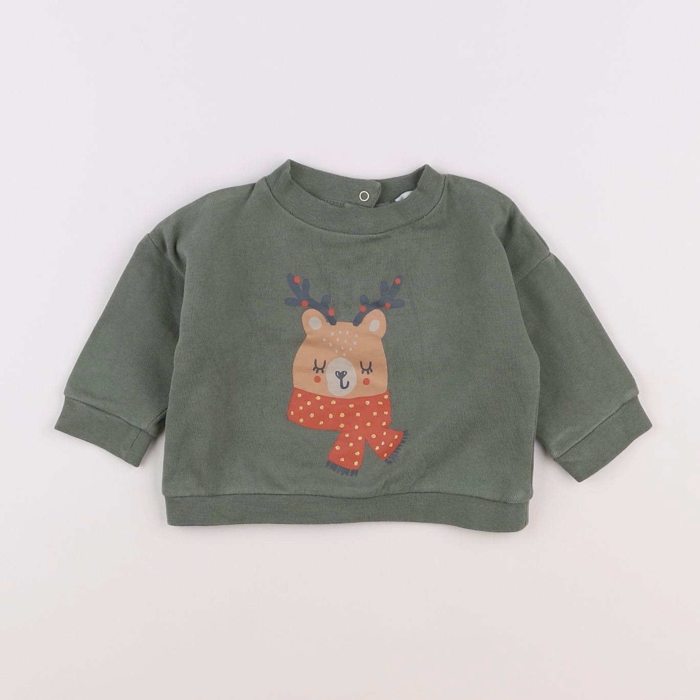 Vertbaudet - sweat vert - 6 mois