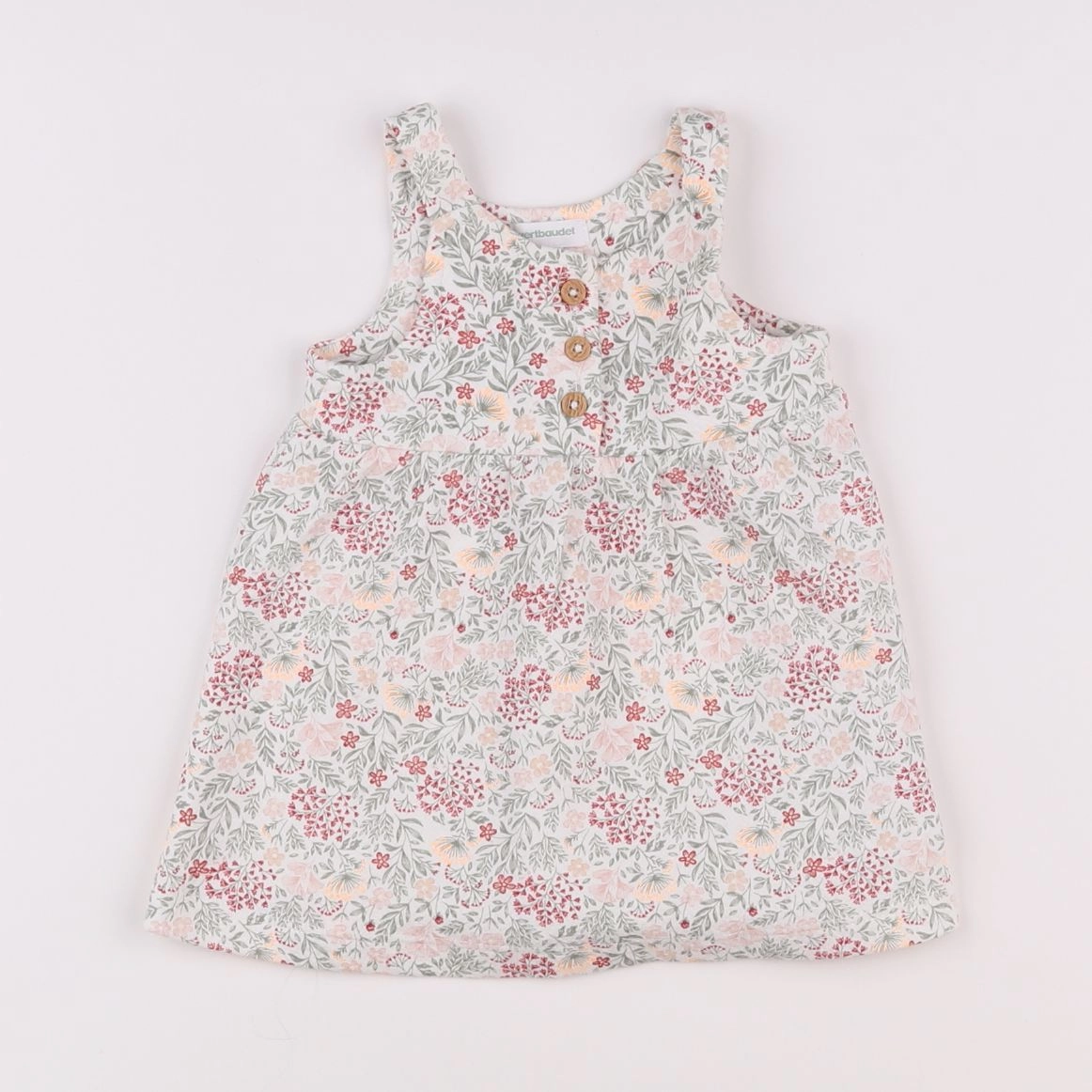 Vertbaudet - robe beige - 3 mois