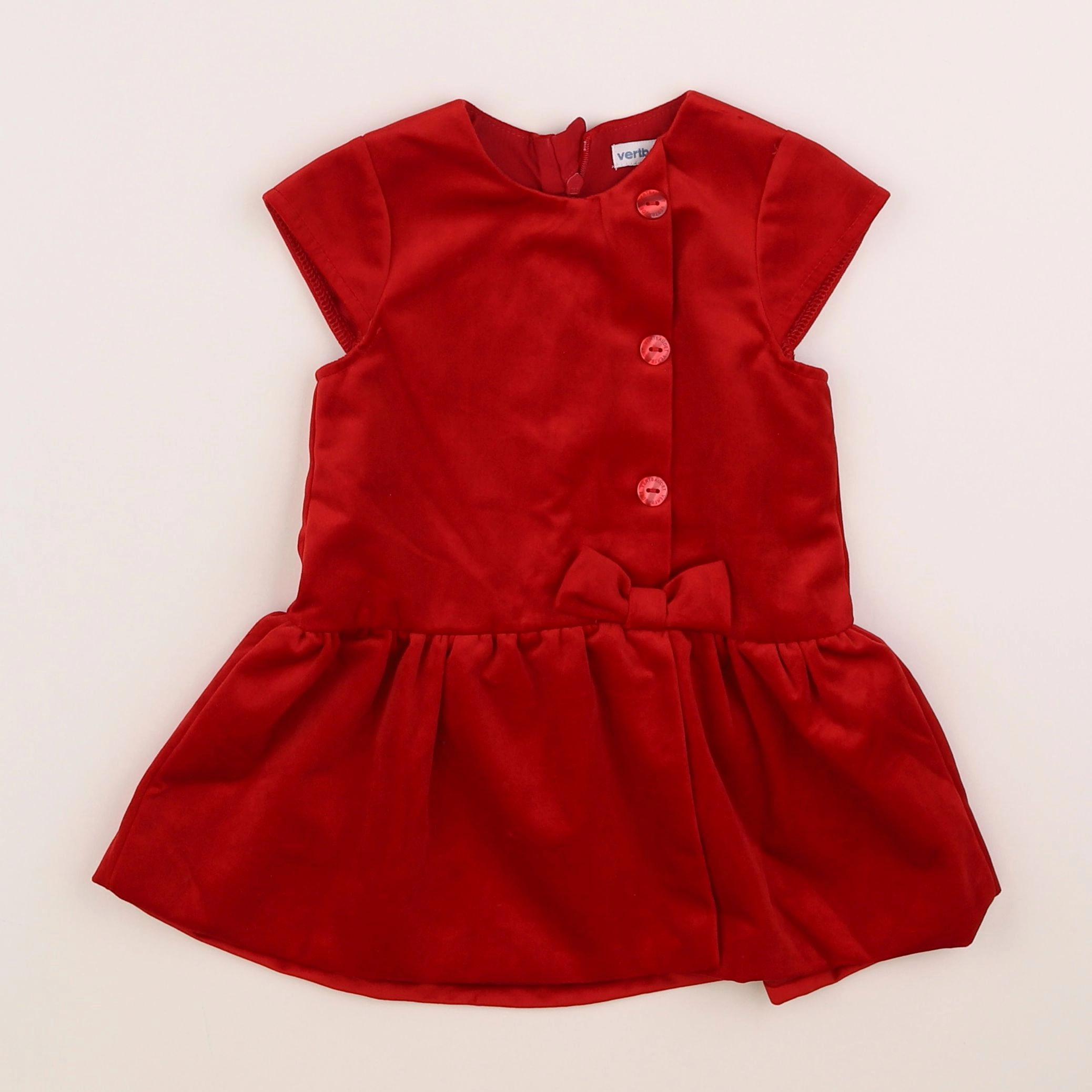 Vertbaudet - robe rouge - 18 mois