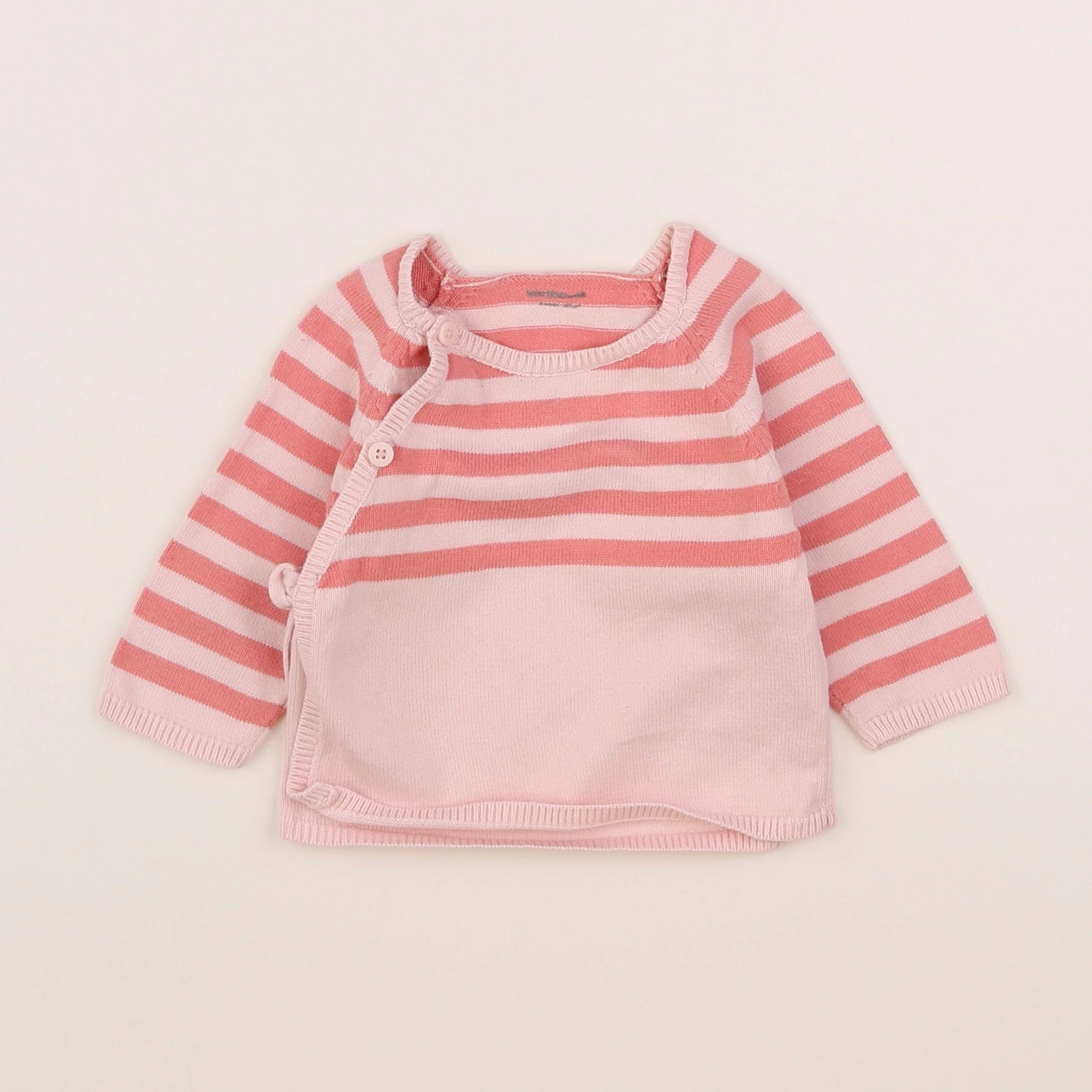Vertbaudet - gilet rose - 3 mois