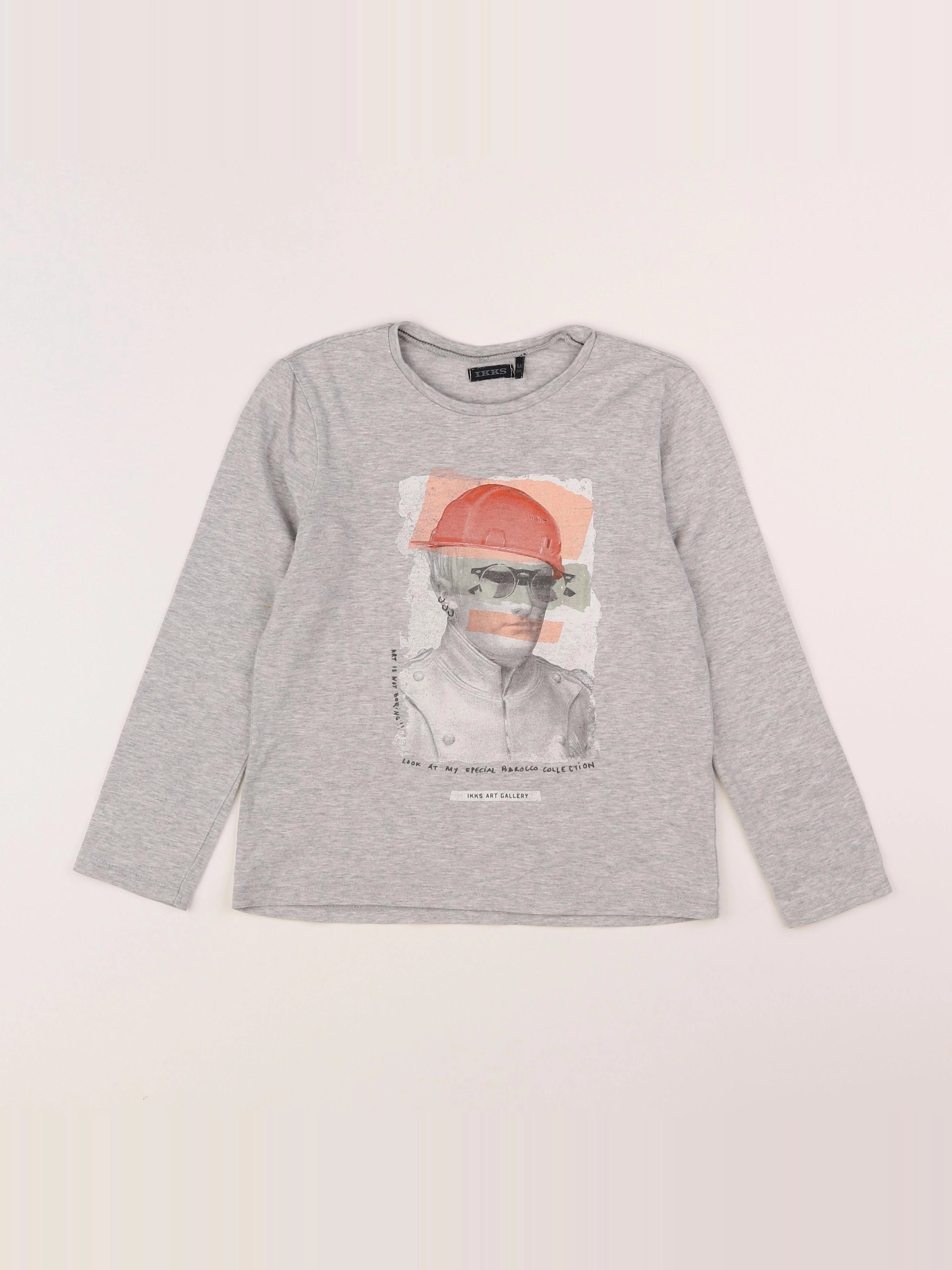 IKKS - tee-shirt gris - 6 ans