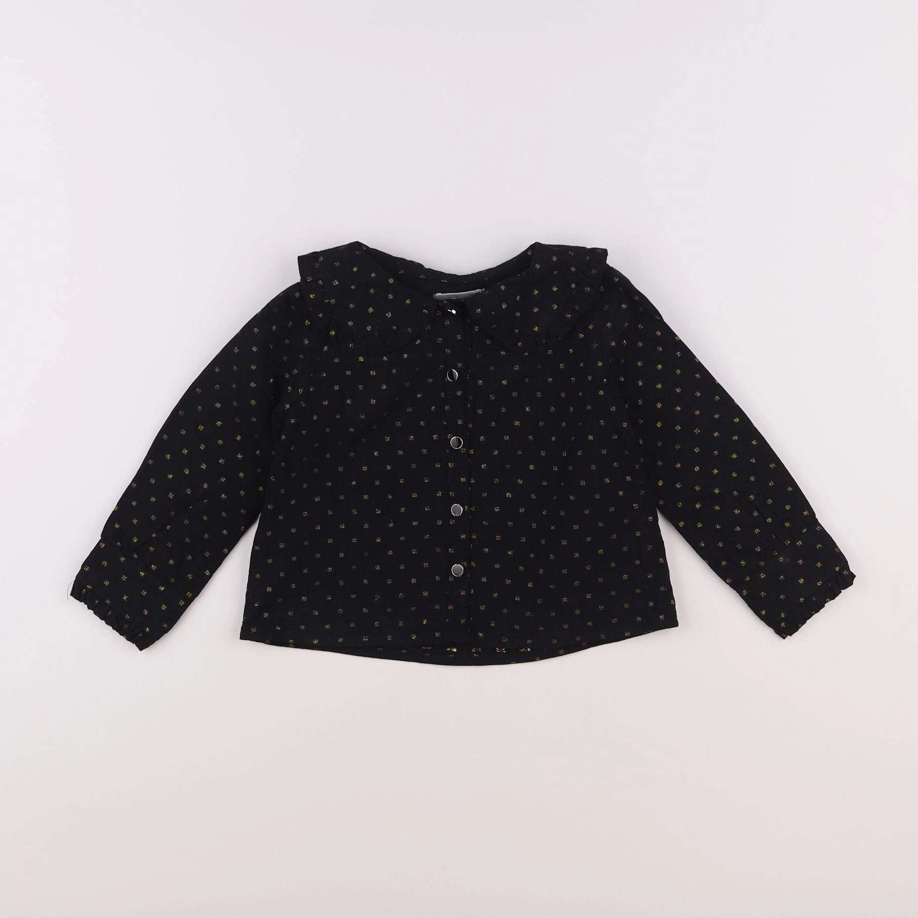 Vertbaudet - blouse noir, or - 2 ans