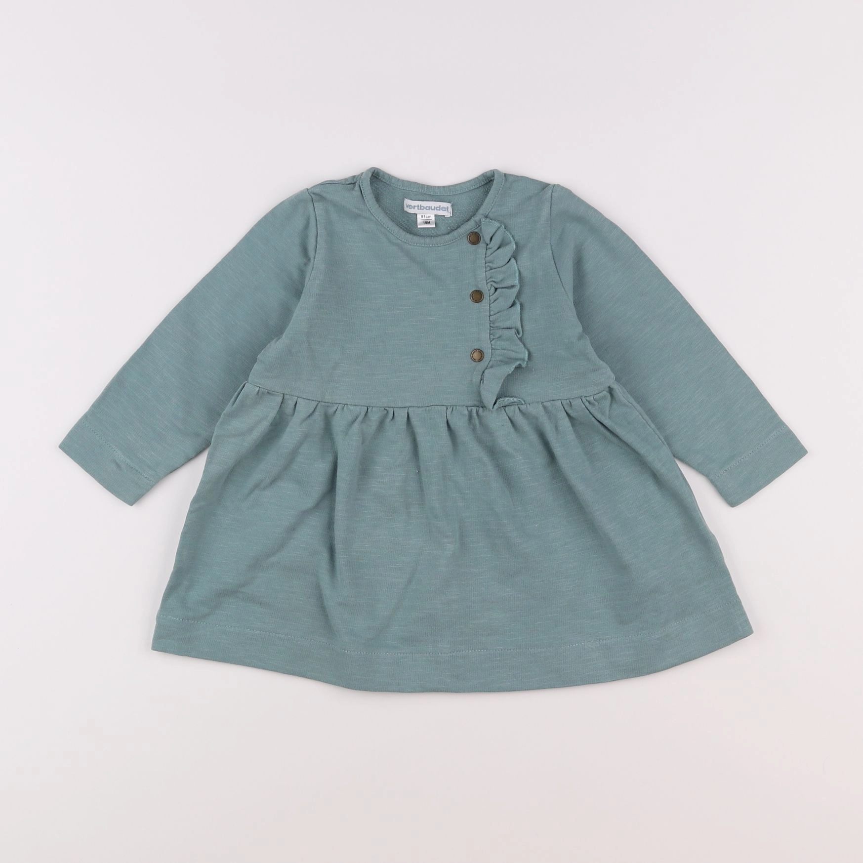 Vertbaudet - robe vert - 18 mois