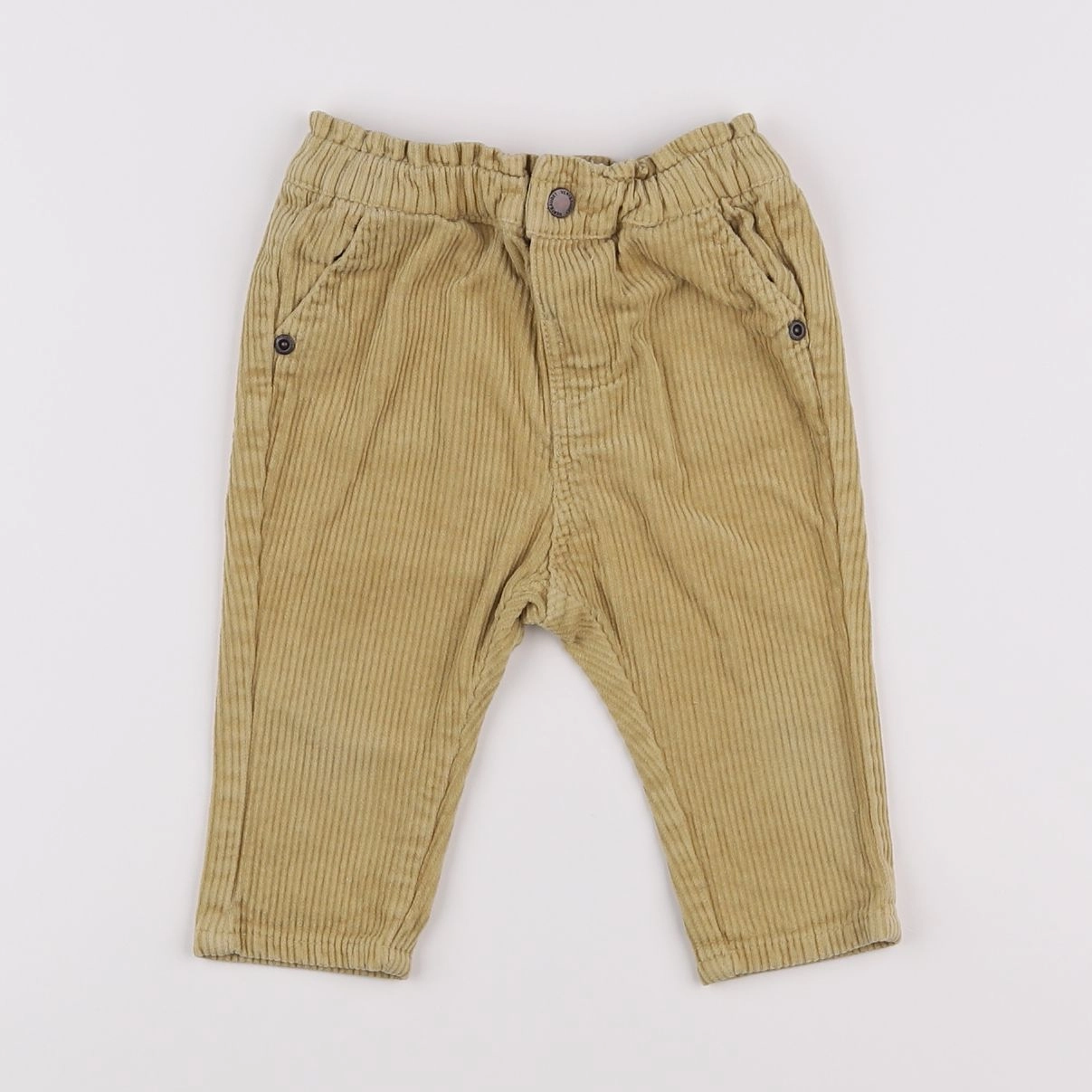 Vertbaudet - pantalon jaune - 6 mois