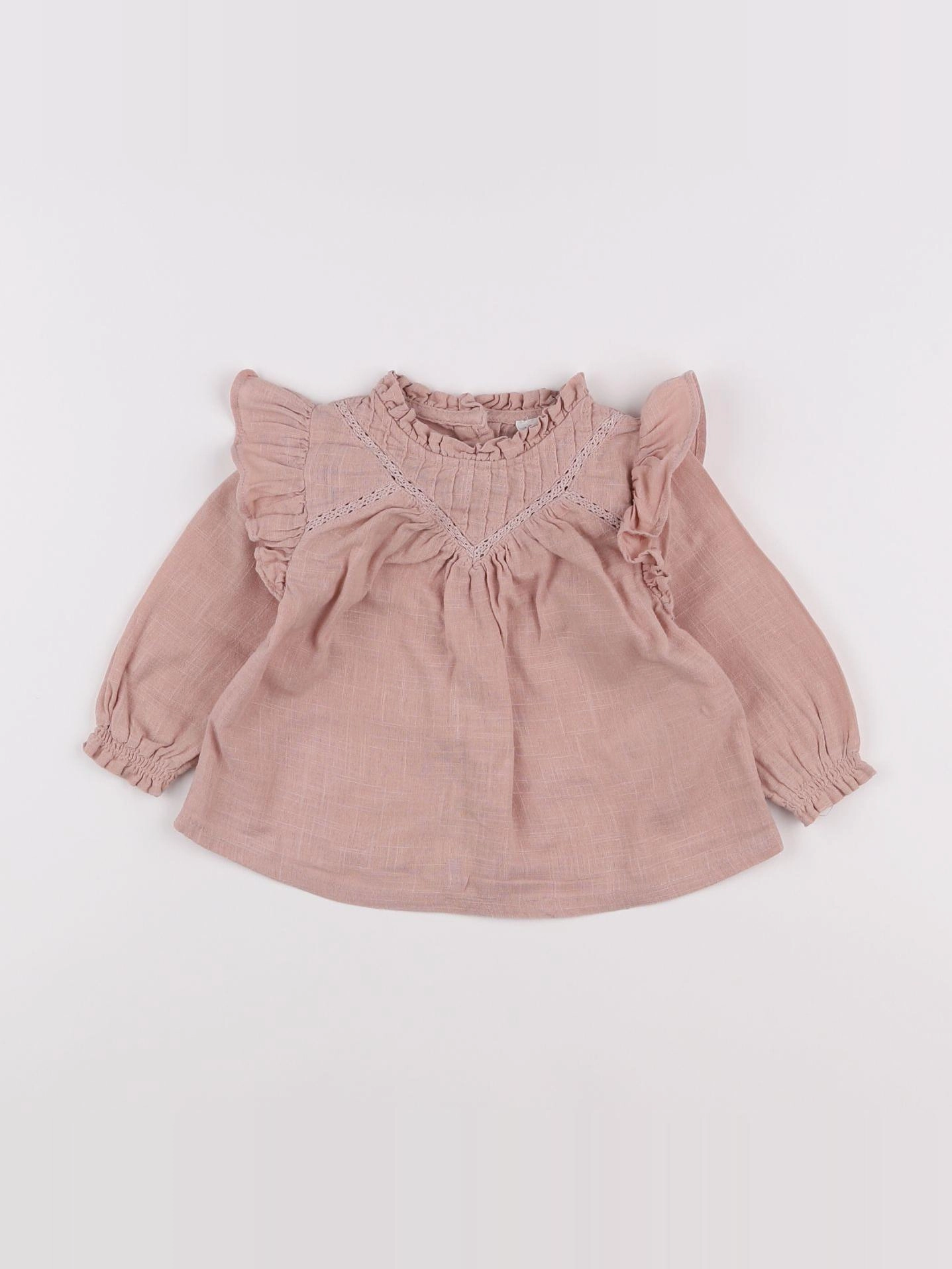 Vertbaudet - blouse rose - 6 mois