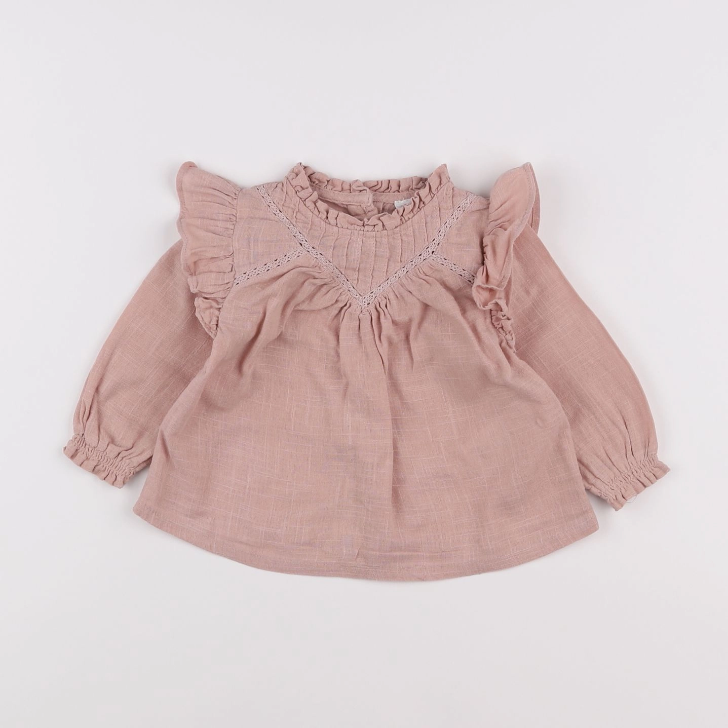 Vertbaudet - blouse rose - 6 mois